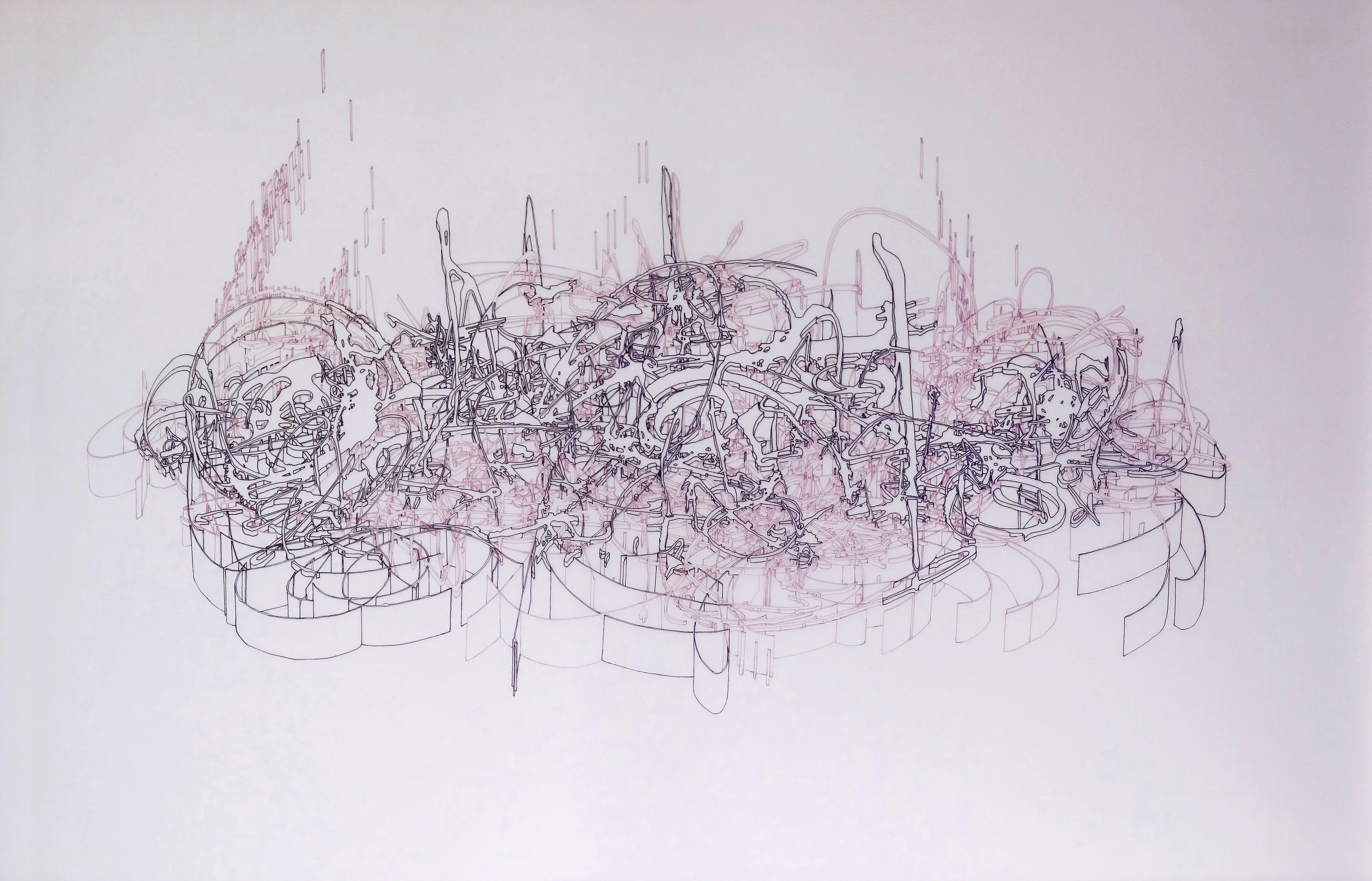 BLOOD, SWEAT & TEARS, ink on Mylar, 36" x 24" (2005)