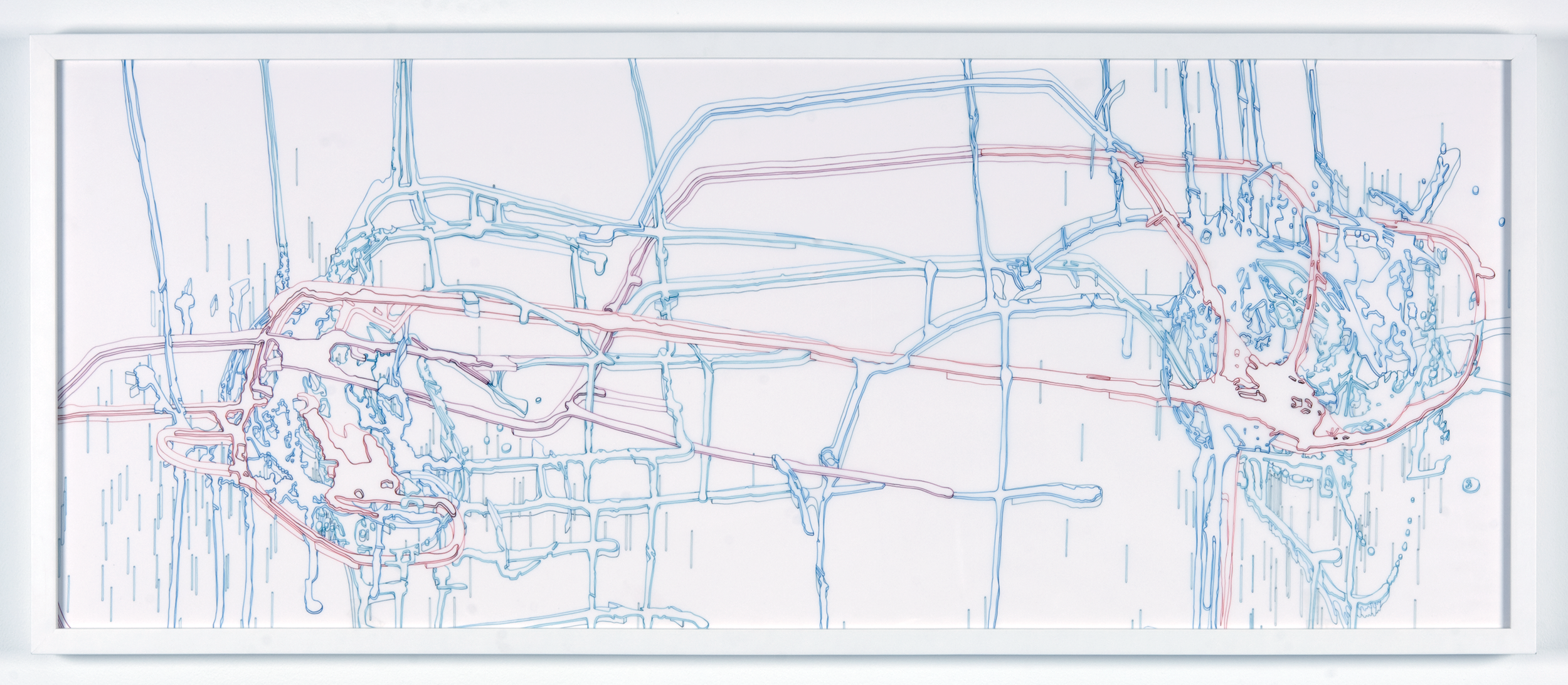UNITED STATES, ink on Mylar, 40" x 16" (2012)
