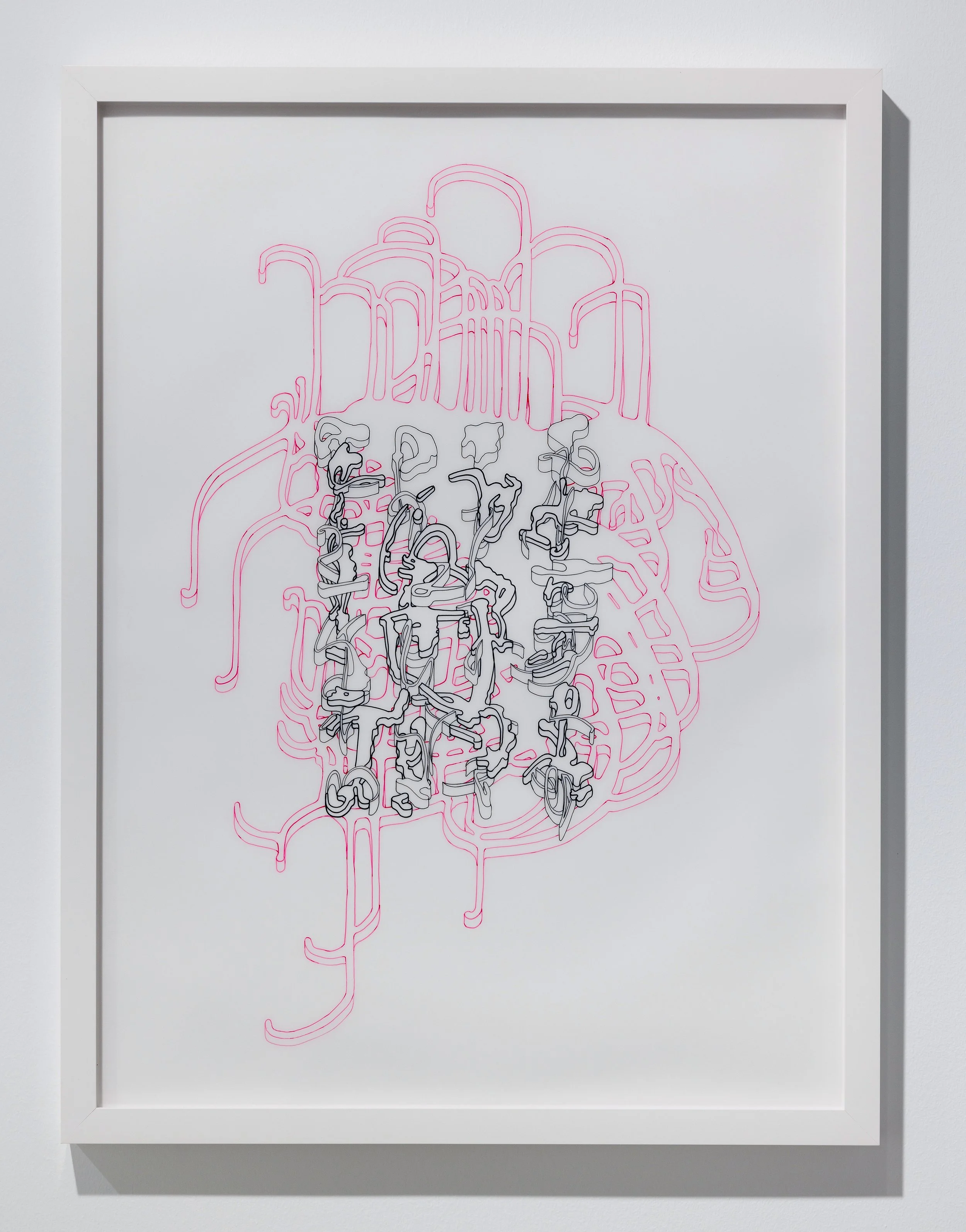 THE LAND OF GLYPHS AND HONEY , ink on Mylar, 18” x 24” (2023)