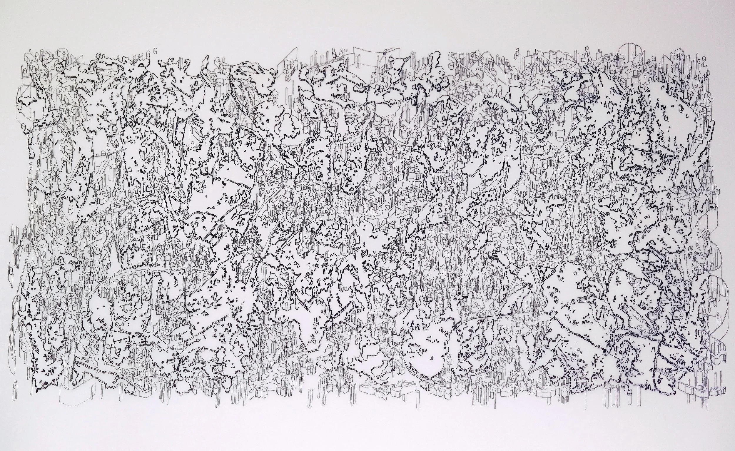 UNDERLAY(31), ink on Mylar, 36" x 24" (2005)