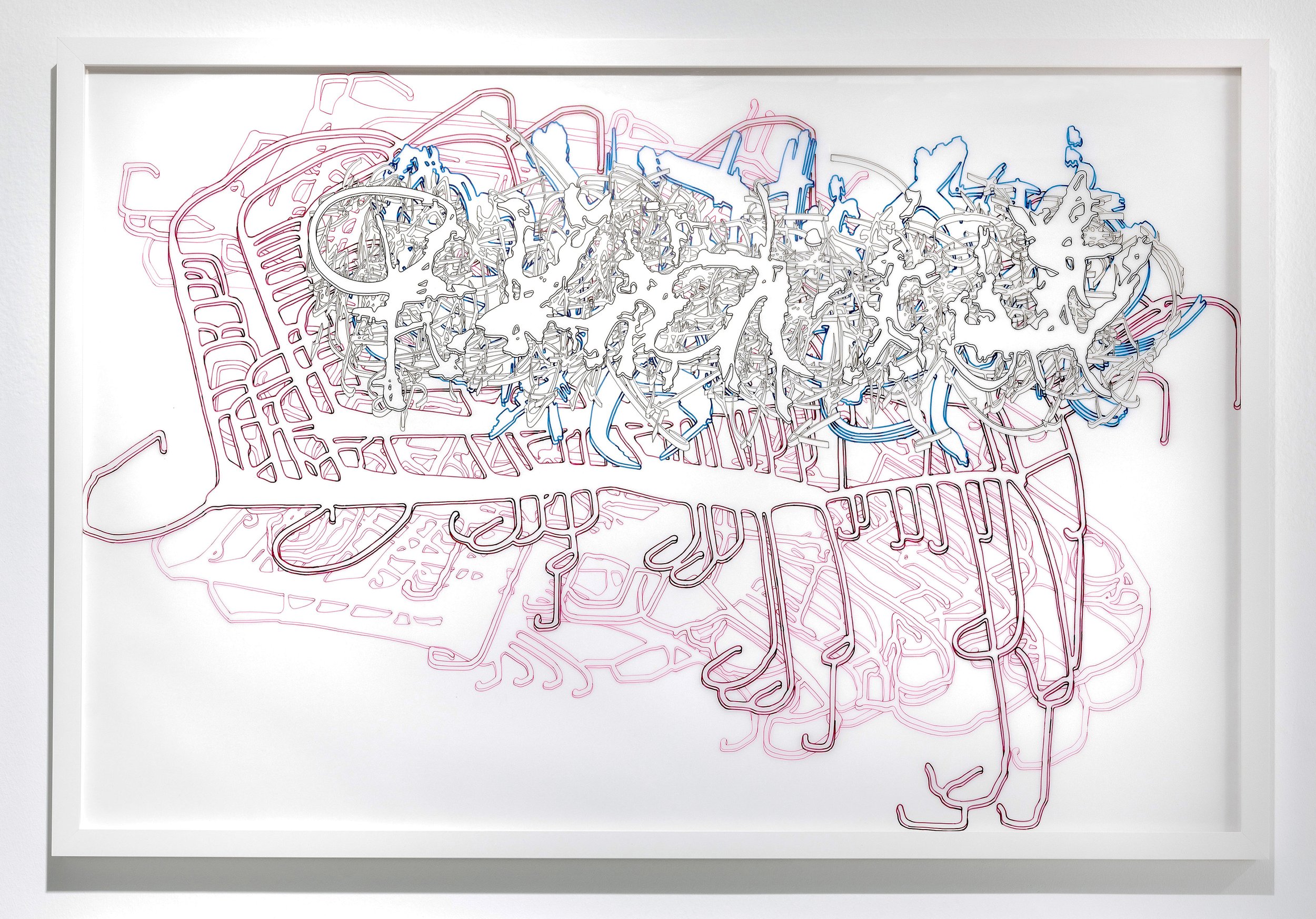 OPEN DIALOGUE, ink on Mylar, 36” x 24” (2024)