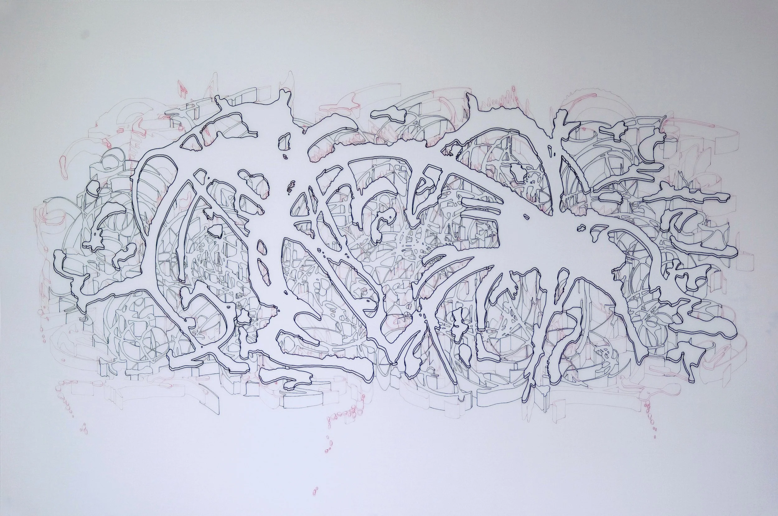 UNTITLED(02), ink on Mylar, 36" x 24" (2006)