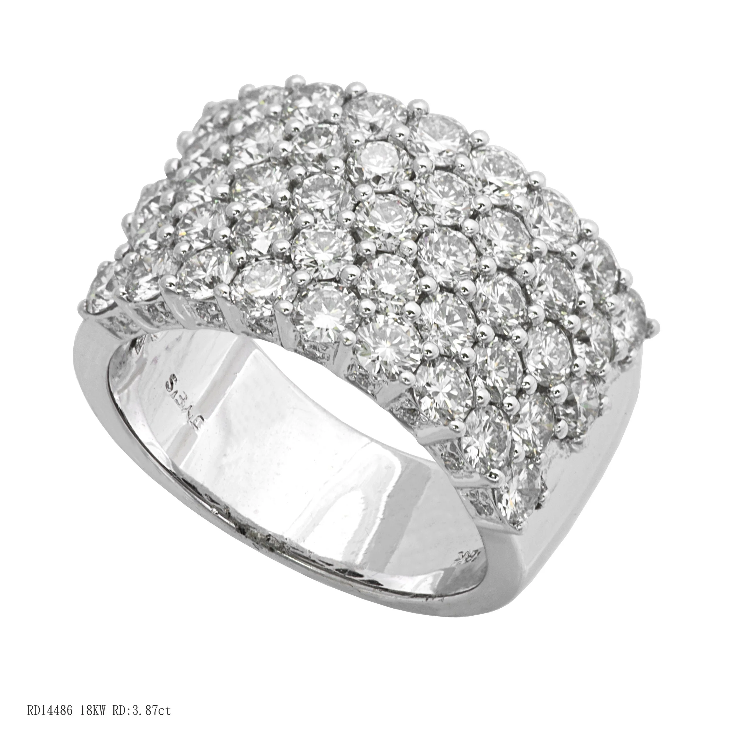 18K White Gold Diamond Band Ring