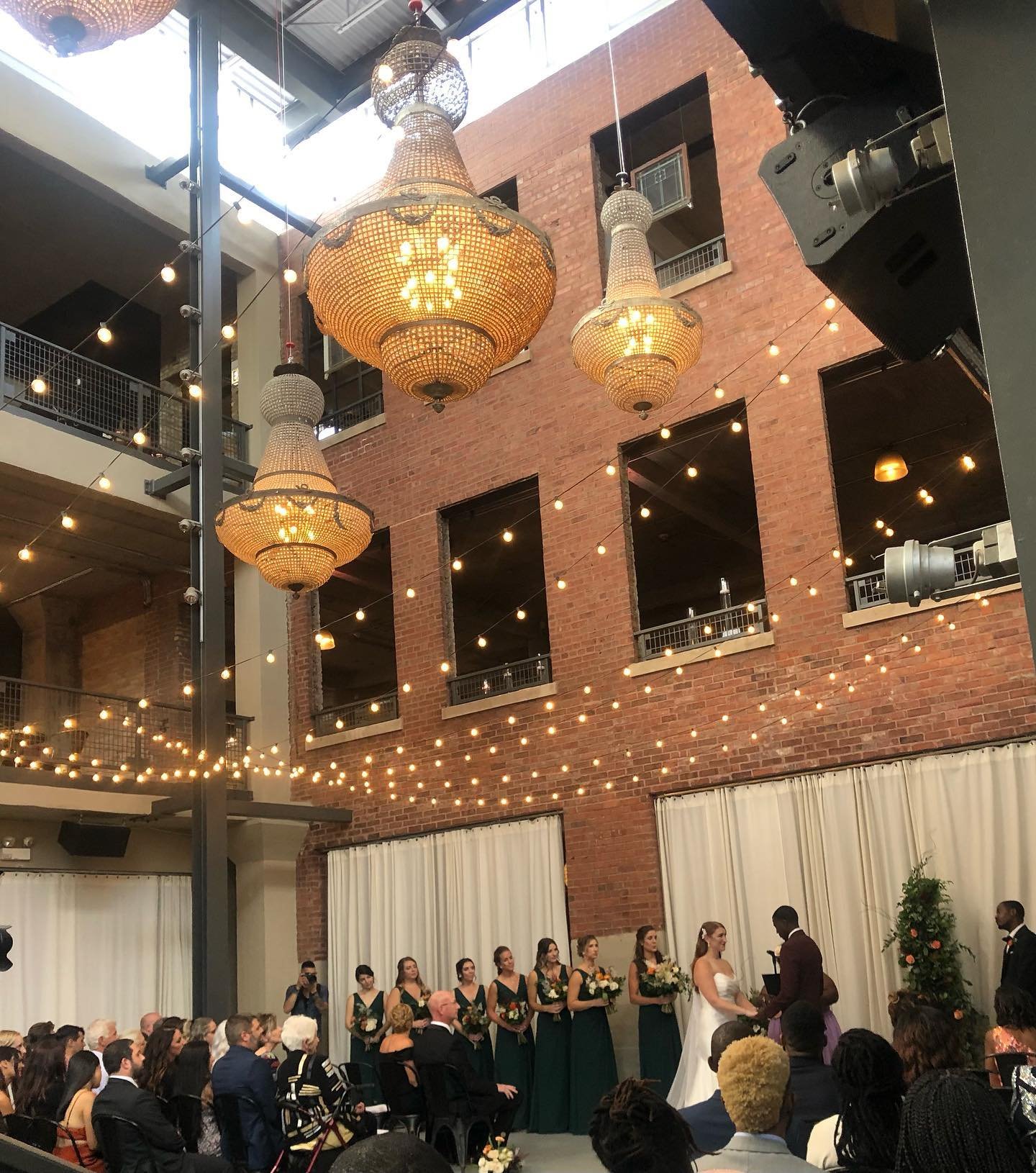 One of three @3rdcoastlive weddings today!
.
.
Sam and Marcus had the sweetest ceremony at @artifacteventschicago today filled with Disney music 🥹 Their guests at cocktail hour had so much contagious energy! Sending so much love for the years to com
