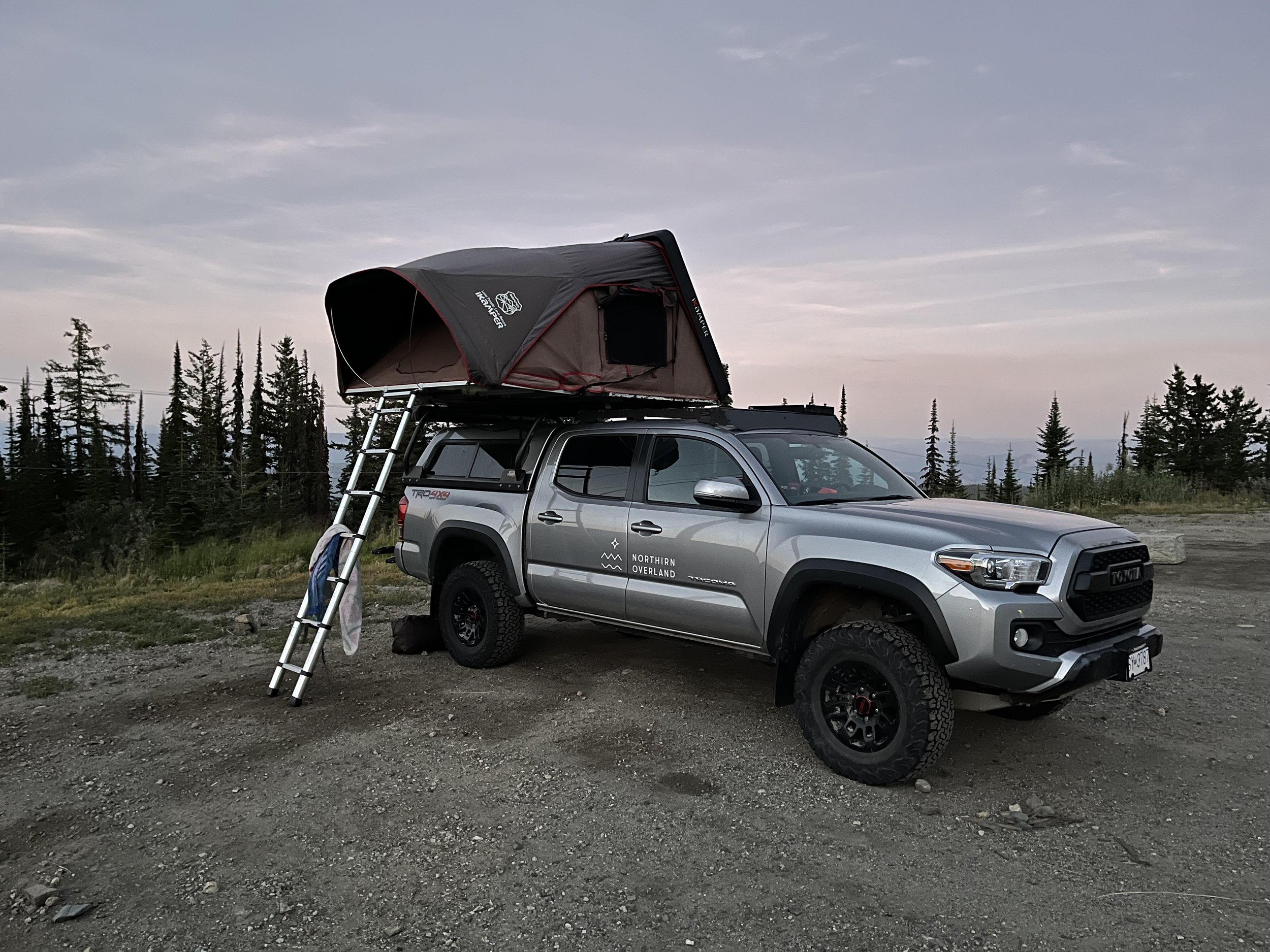 Toyota Tacoma with rooftop tent