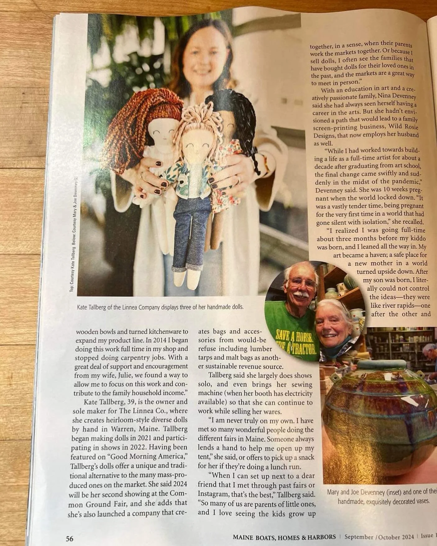 Thank you Jenna @jlookner &amp; @maineboats for including us in the Meet The Makers story in the Maine Boats Homes and Harbor Magazine! Link to the full story in bio. We are looking forward to being a vendor at the @commongroundcountryfair this Septe