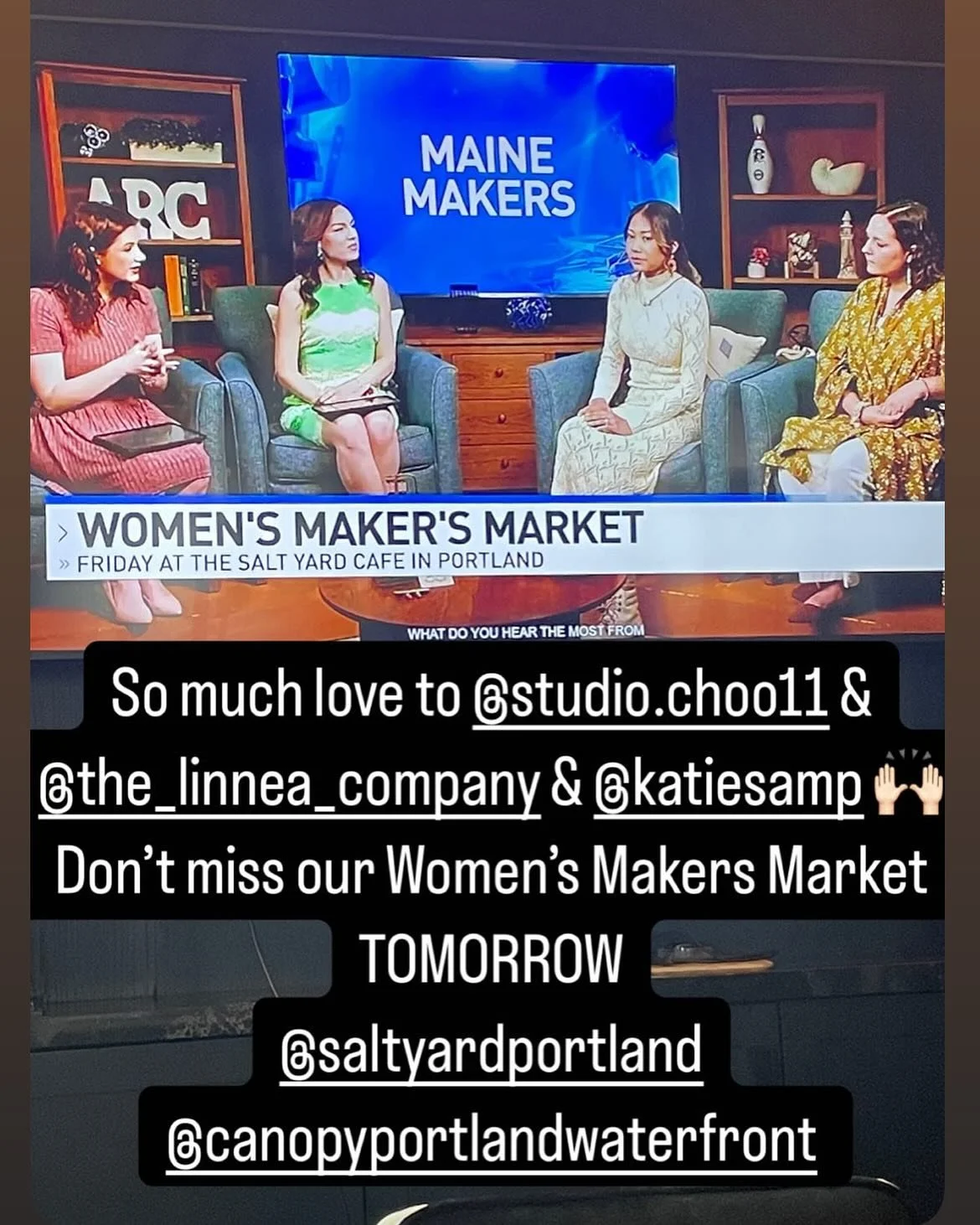 ✨I went on the air this morning with @studio.choo11 &amp; @katiesamp to promote the Women&rsquo;s Maker&rsquo;s Market @canopyportlandwaterfront tomorrow! Link to watch in bio. Friday, March 21st 5-8pm

@lonepinebrewing tasting 5-7pm
@travis.james.hu
