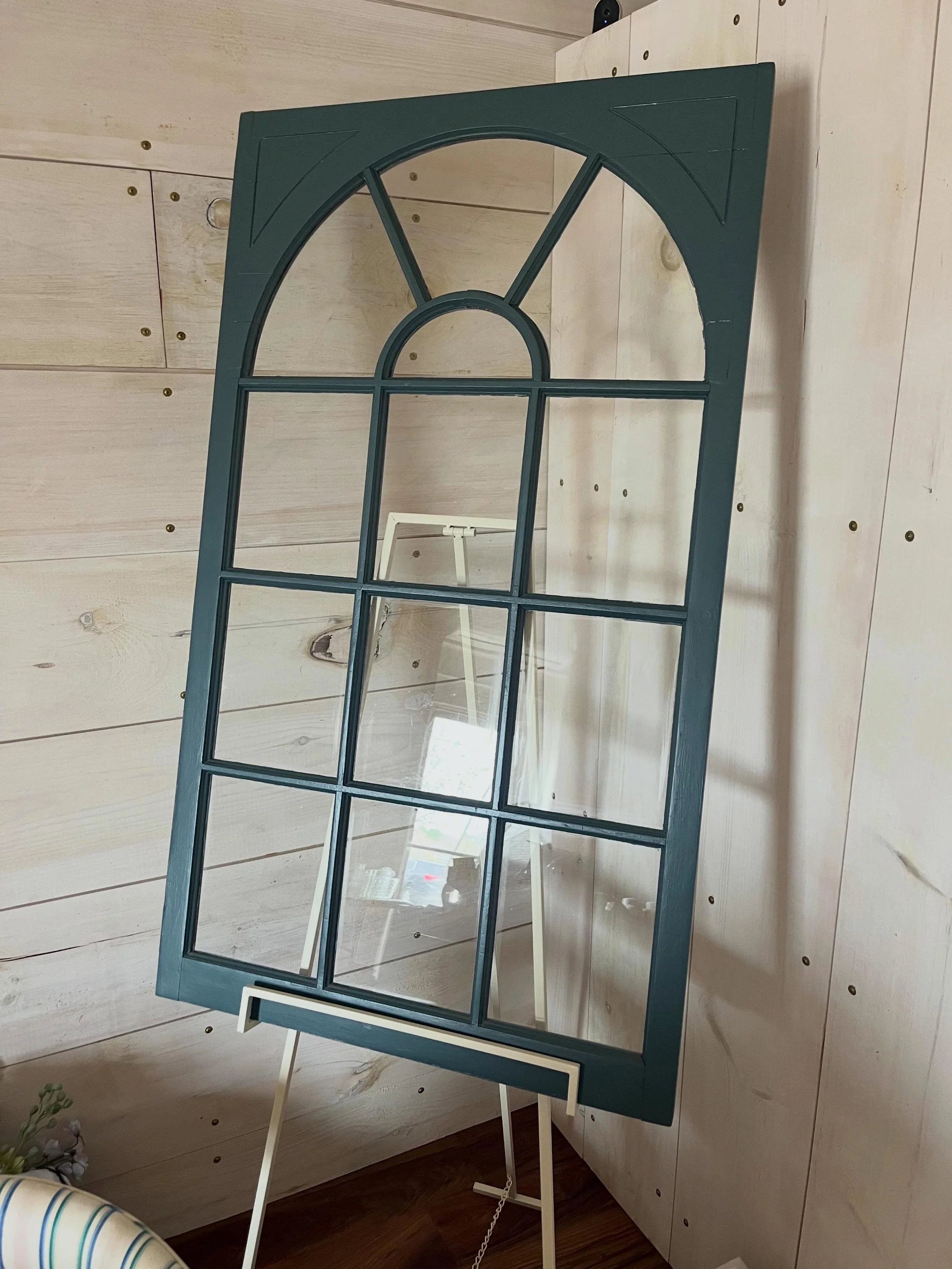 Vintage windows and mirrors perfect for signage