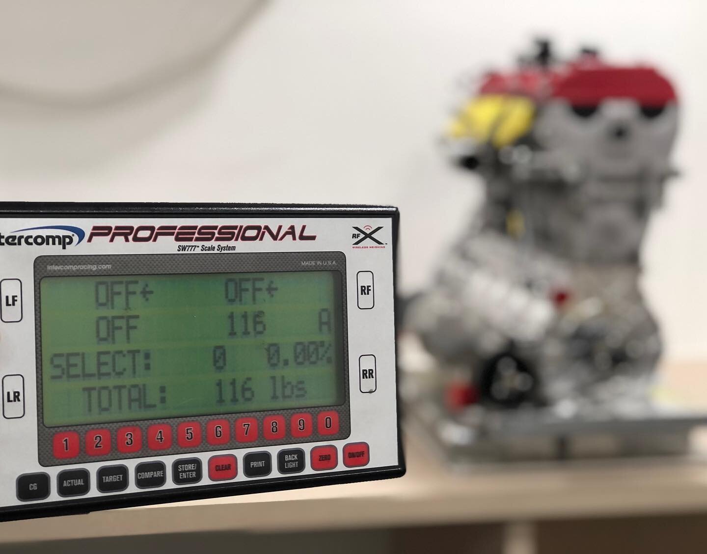 A few were curious about the weight of our new JFC-I4. Here&rsquo;s your answer. This weight was taken without a starter motor or alternator. 

Our development has been slowed due to supply issues, but we are hoping to knock on the door of 2.5hp/lb h