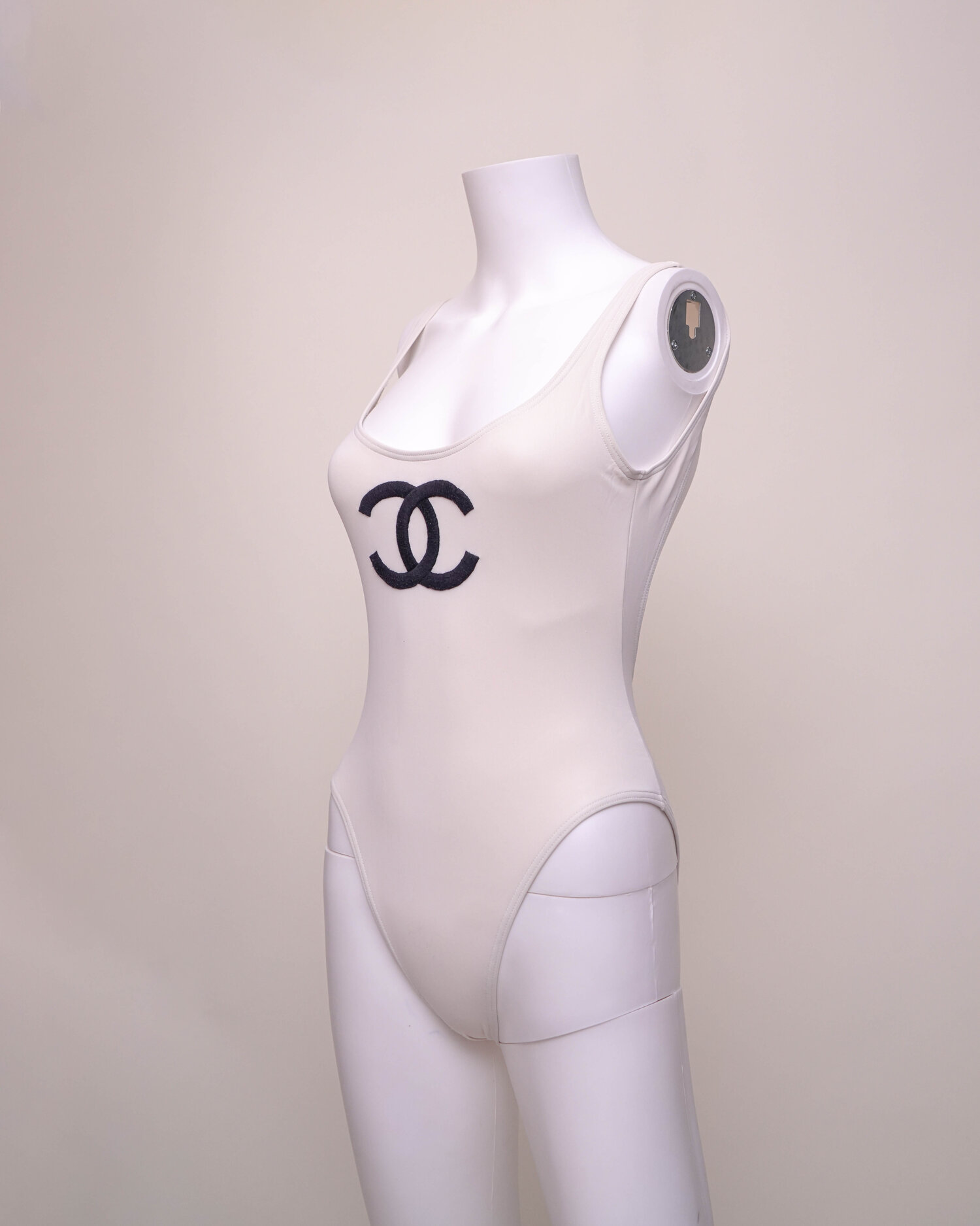 Chanel White CC Logo One-Piece — God of Cloth