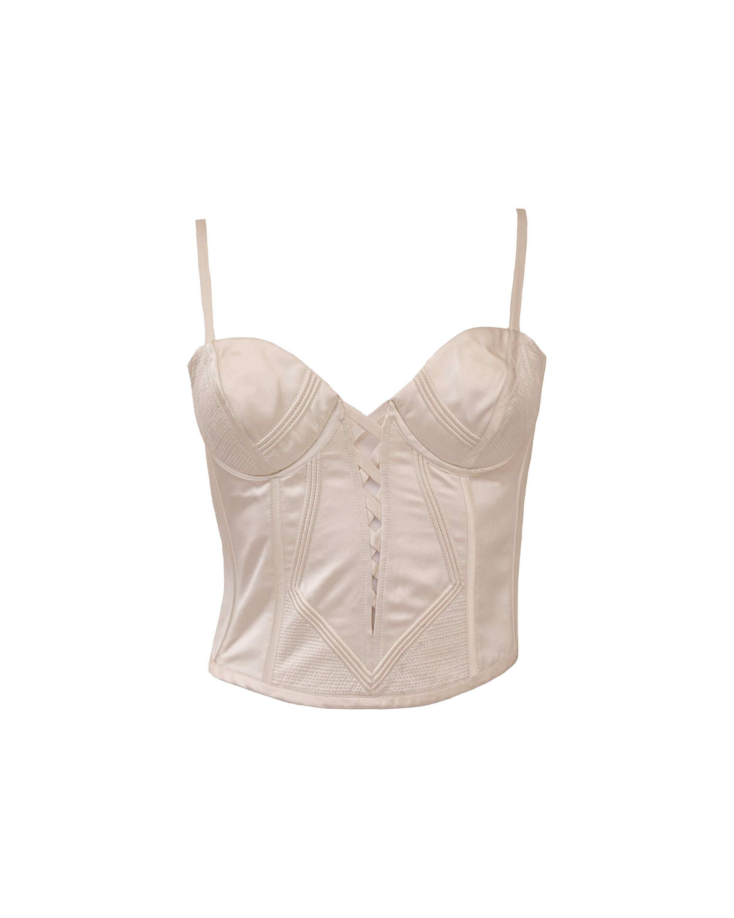 Gianni Versace White Silk Bustier — God of Cloth