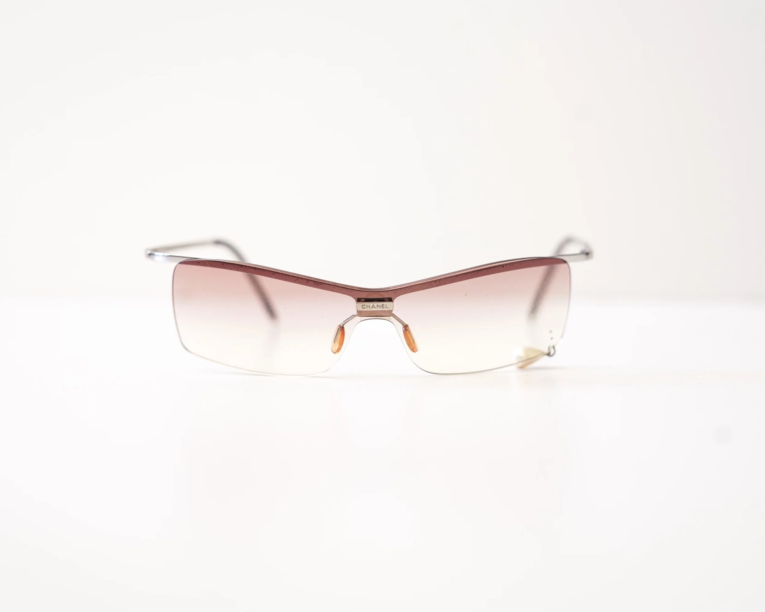 CHANEL Square Sunglasses Metal, Resin & Glass Pearls, Gold & Beige