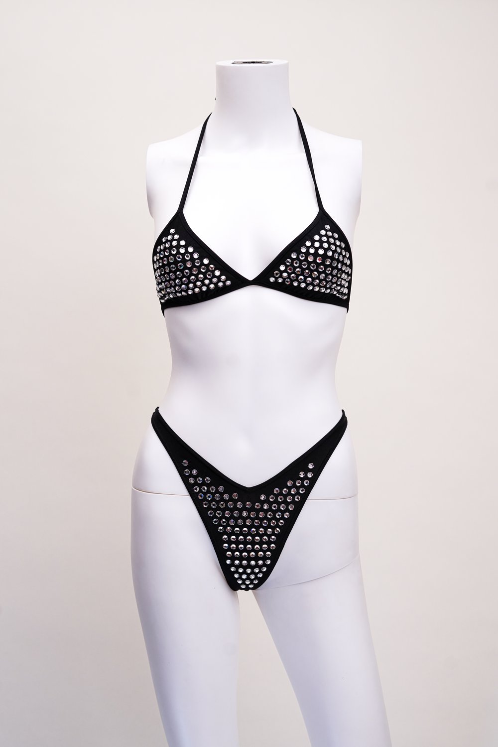 Chanel Rhinestone Black Two-Piece Swimsuit — God of Cloth