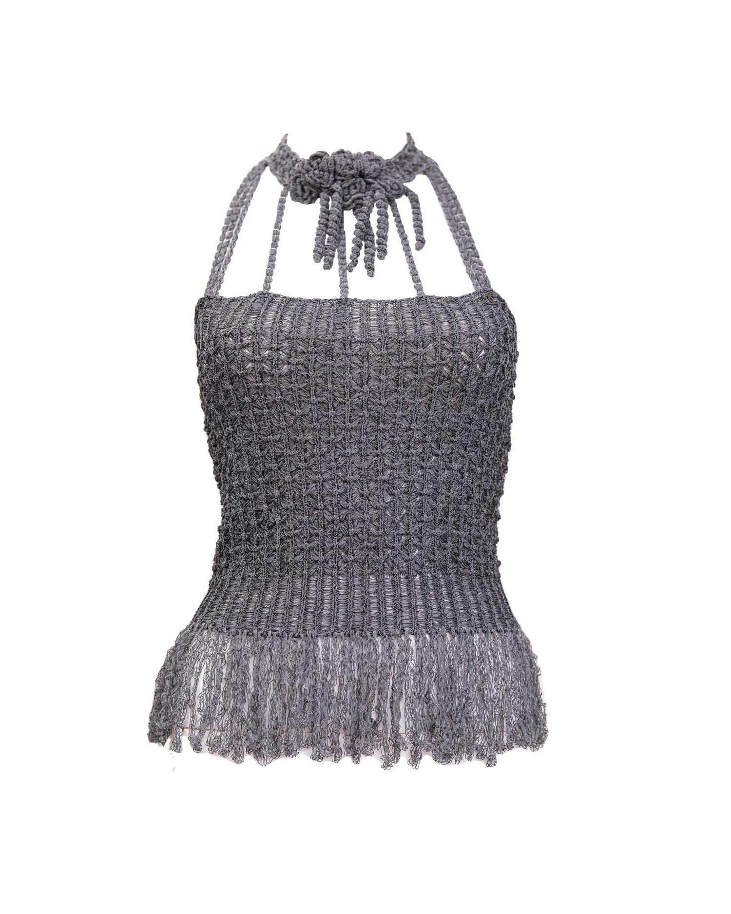 Chanel Grey Knit Halter Top — God of Cloth