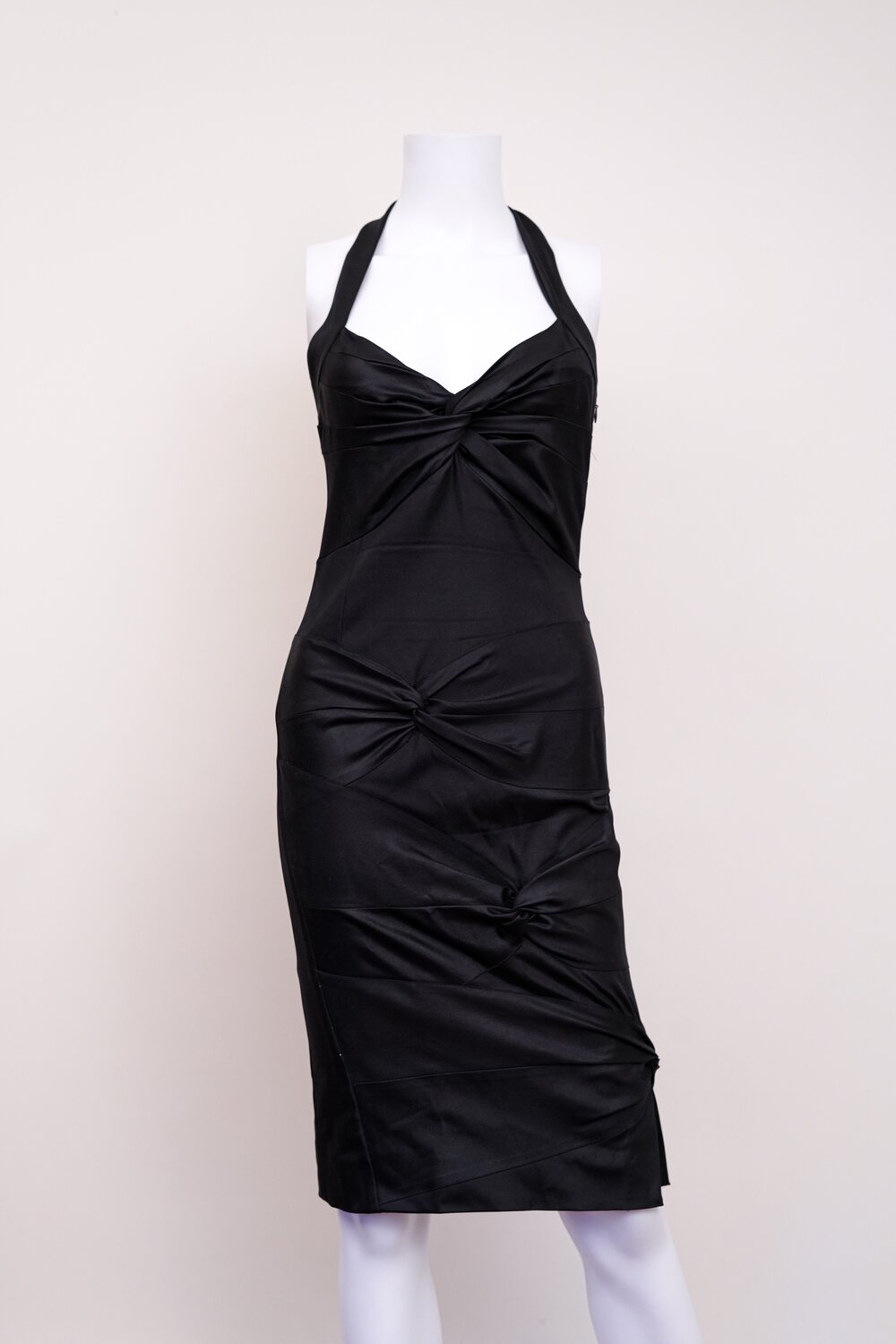 Christian Dior Ruched Black Halter Dress — God of Cloth