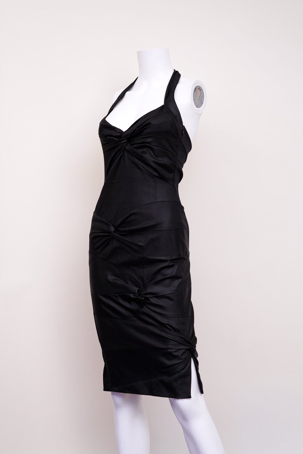 Christian Dior Ruched Black Halter Dress — God of Cloth