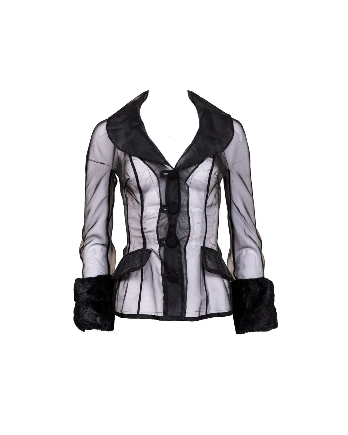 Dolce & Gabbana 1995 Sheer Fur Cuff Jacket — God of Cloth