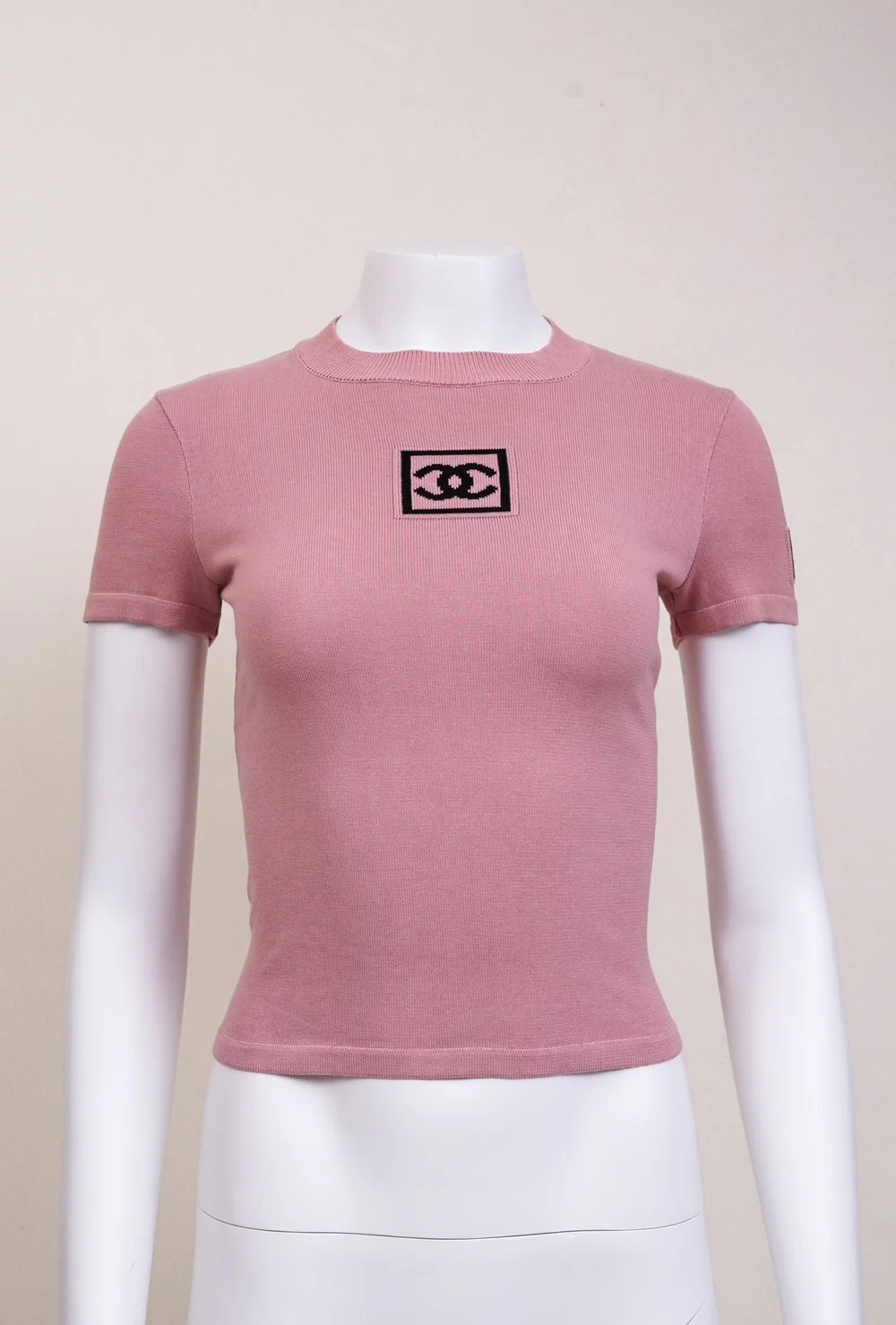 Chanel CC Logo Knit Pink Top — God of Cloth