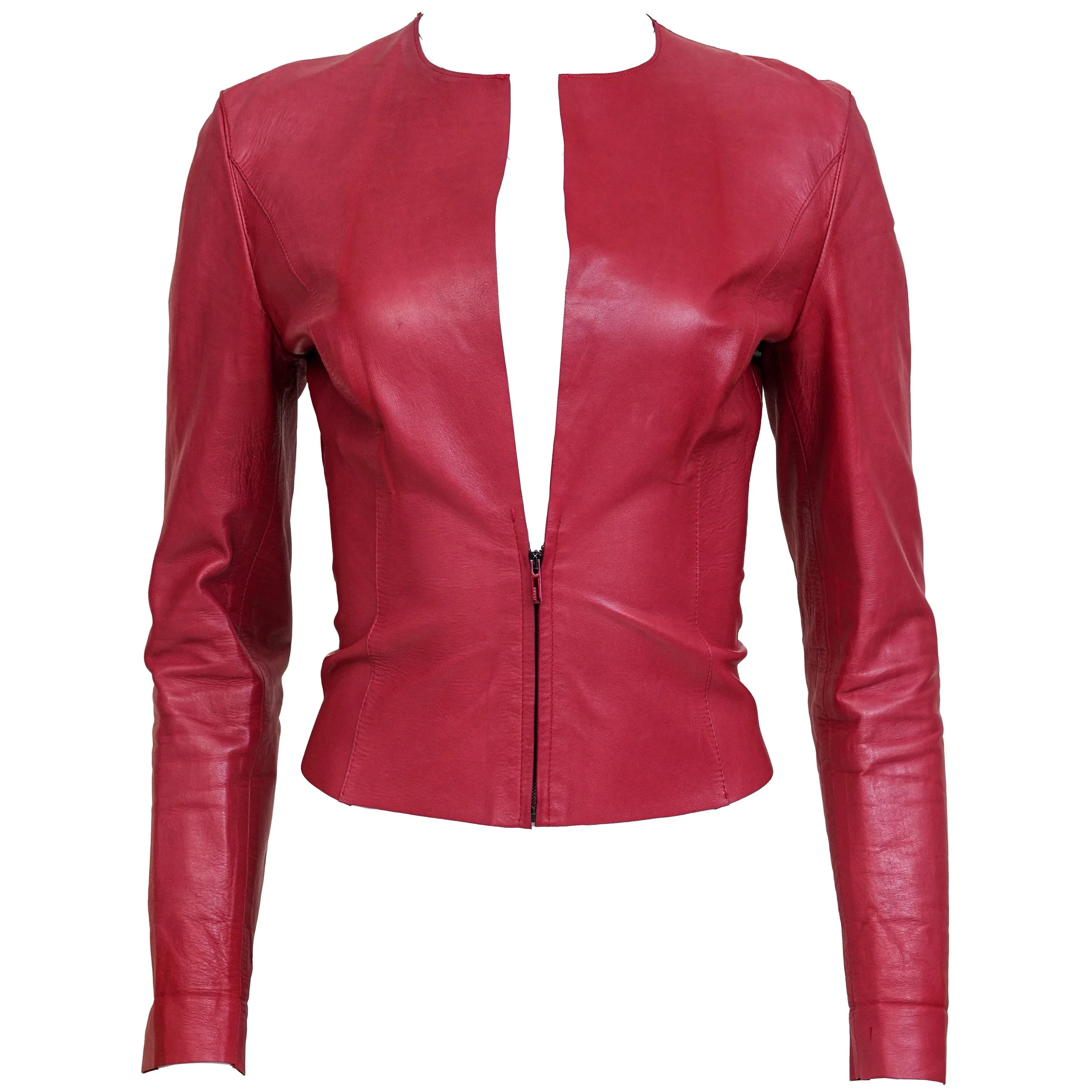 Gucci by Tom Ford F/W 1997 Red Leather Jacket