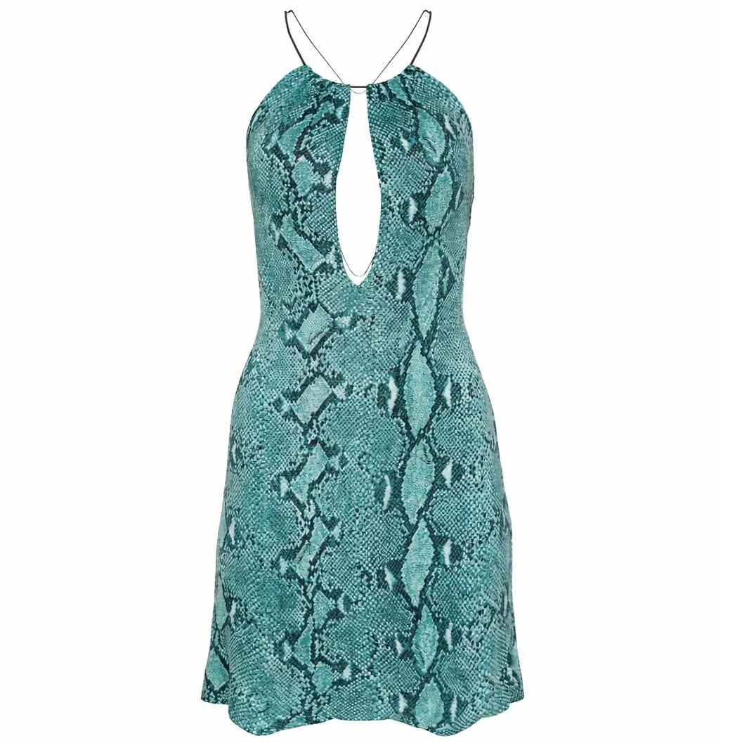 Gucci by Tom Ford Blue Snakeskin Dress – Size 40