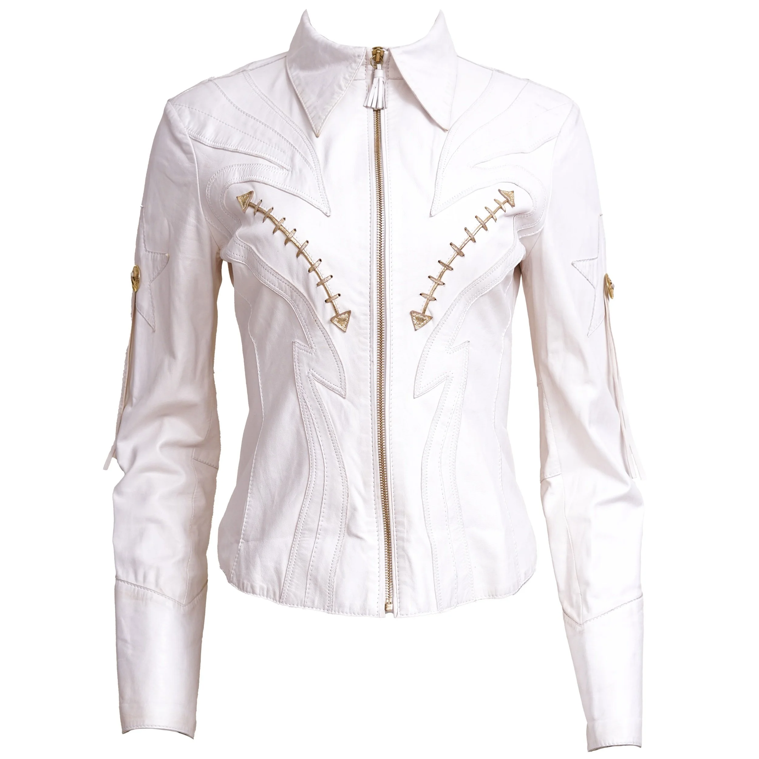 Roberto Cavalli S/S 2004 Runway Western Leather Jacket