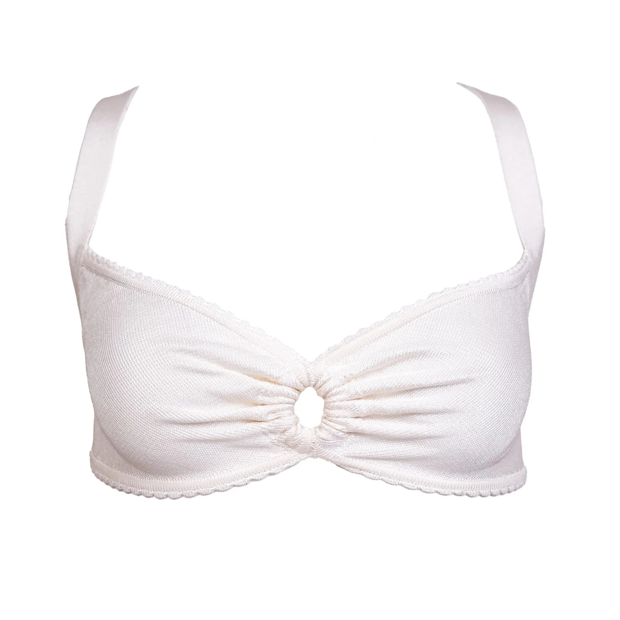 Alaïa 1993 White Criss-Cross Bra Top – Size XS