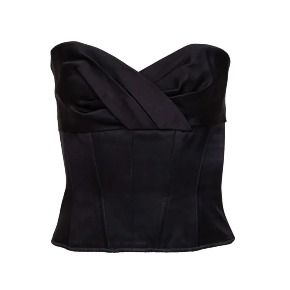 Chanel 1995 Black Silk Corset – Size 38