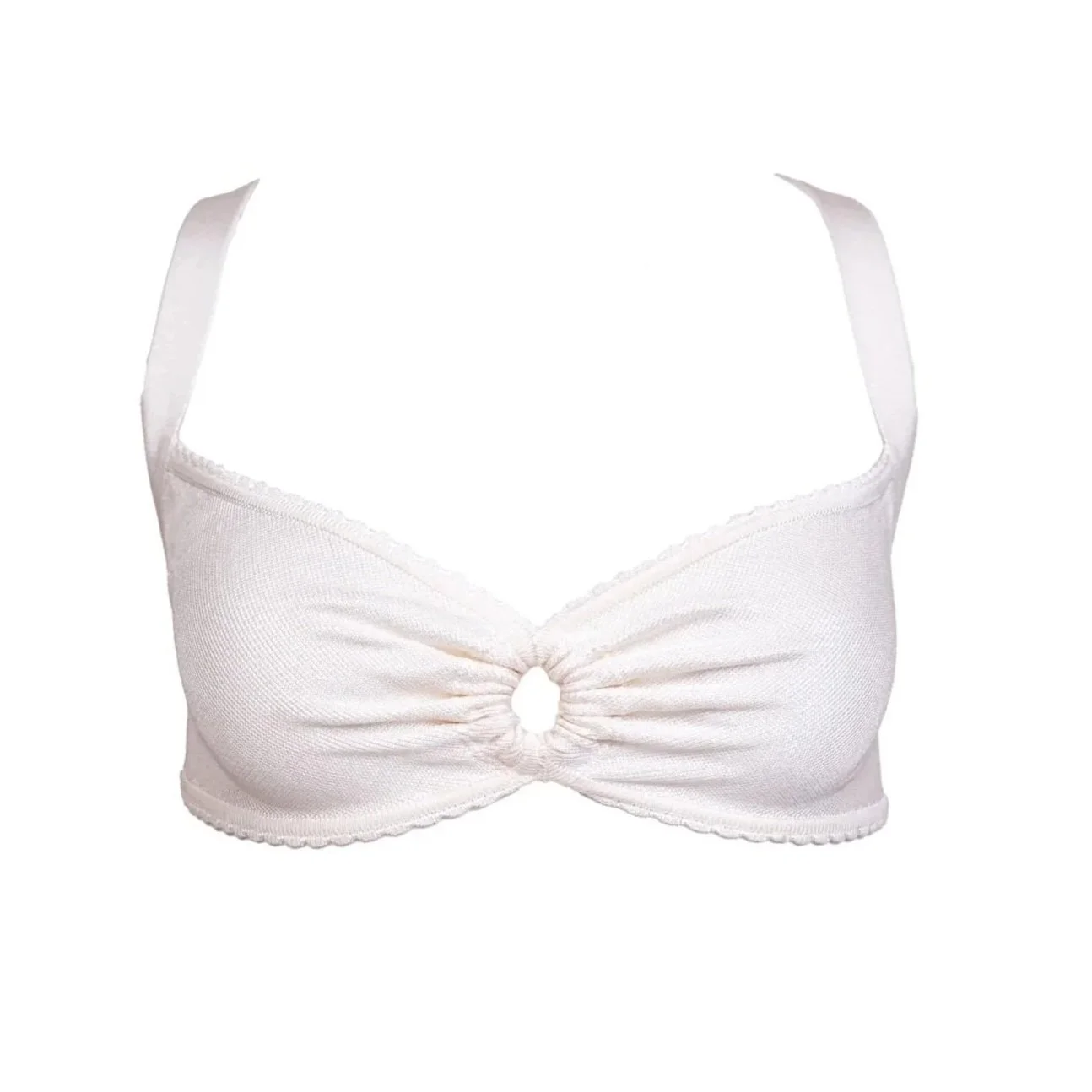 Alaïa 1993 White Criss-Cross Bra Top – Size XS