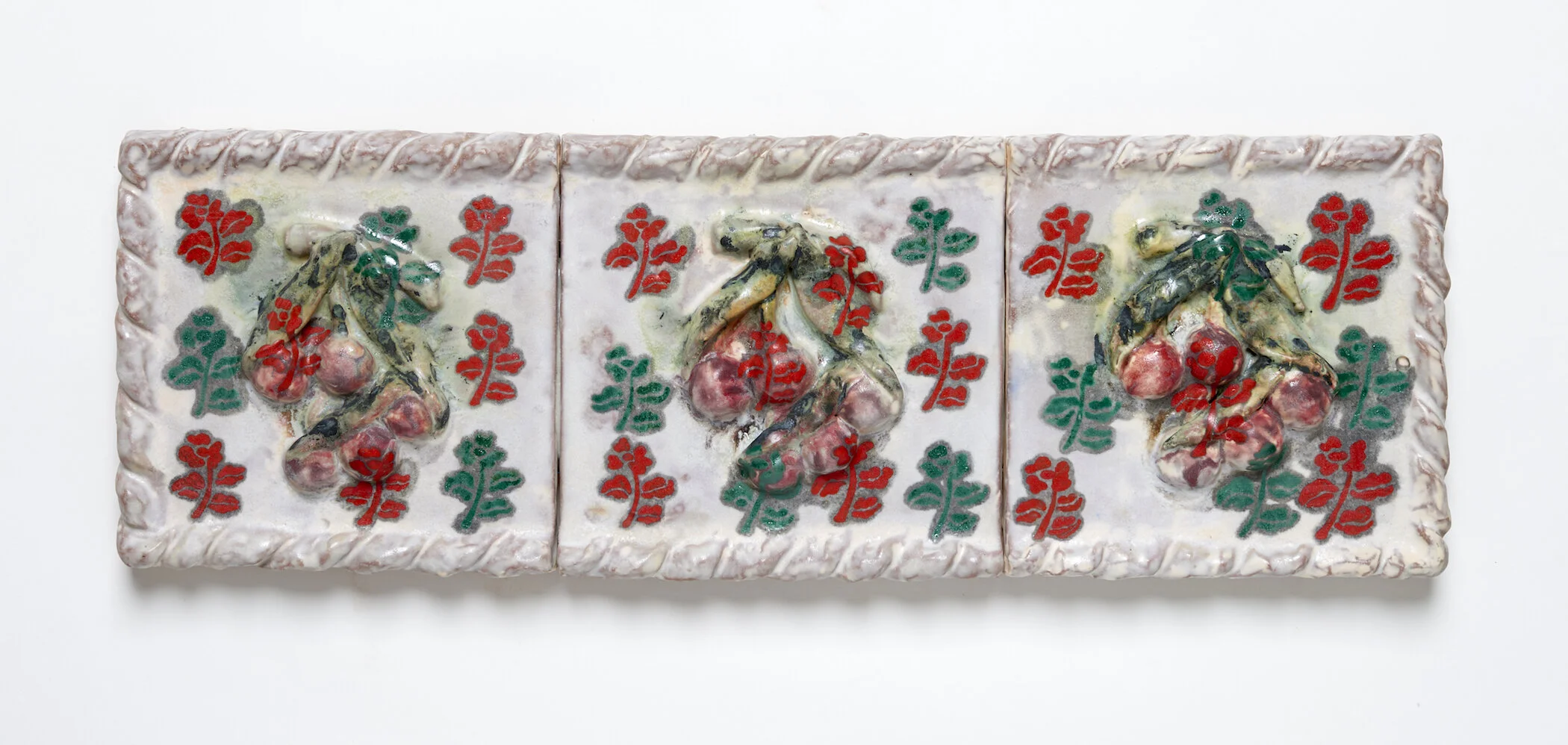 Wallpaper, 2019. Ceramic. 8 x 24 x 2 inPhoto credits: Max Wagner &amp; Megan Pobywajlo