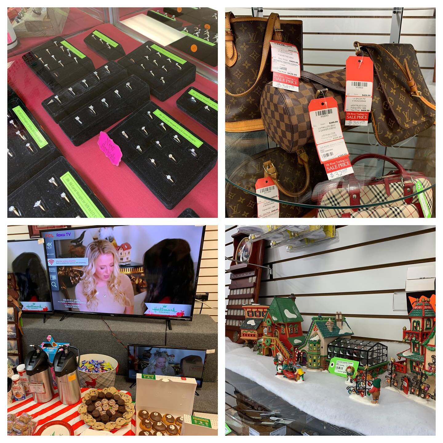 We have hot cider and HOT DEALS today at Fayetteville Couture, located at Elk River Trading Company.  Free cider, coffee &amp; Donuts till 4. Visit our spacious clean store and restrooms. We have even switched all of the TVs to the Hallmark channel f