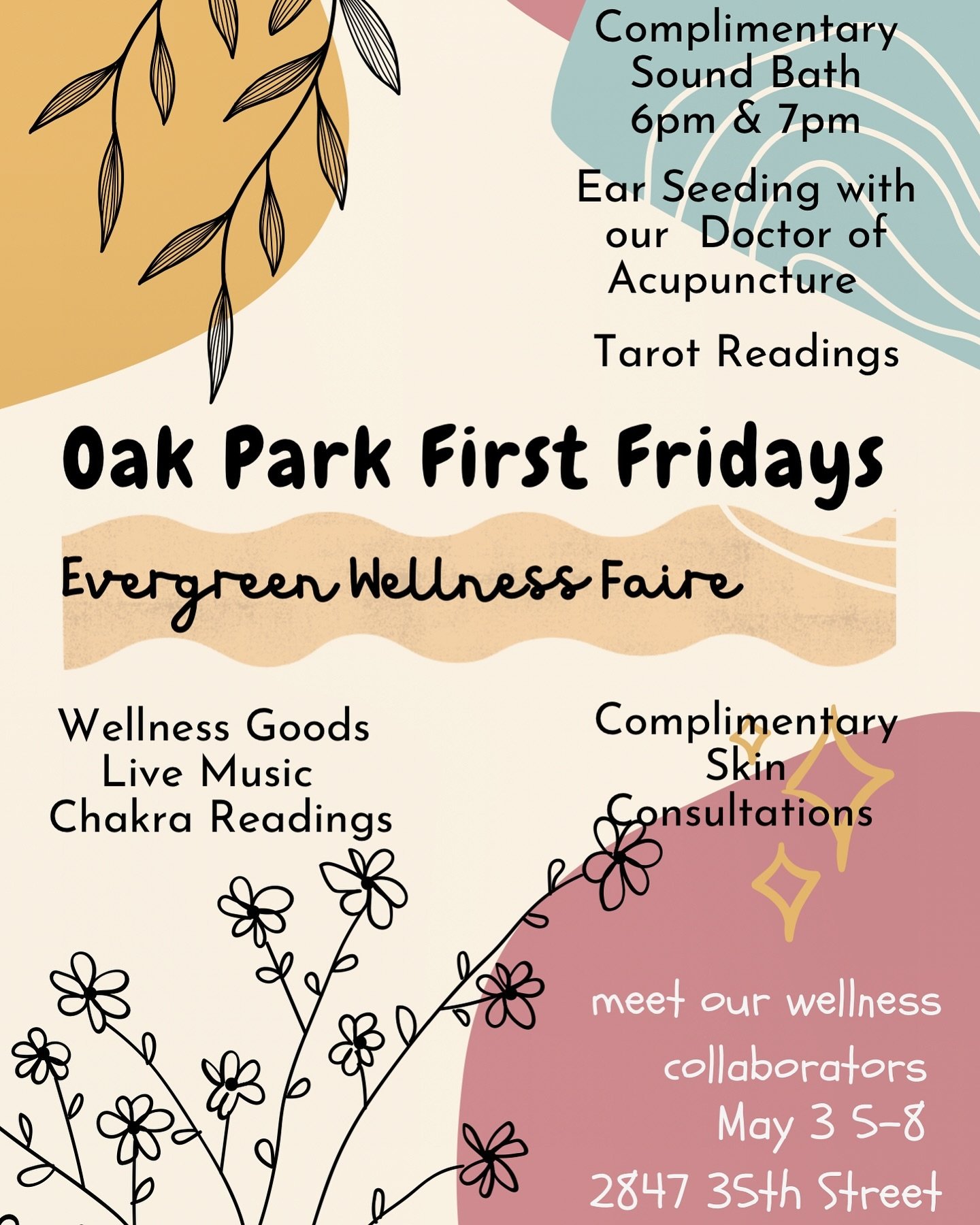 Oak Park First Fridays return✨

Come join us for a rejuvenating Wellness Fair, featuring an array of local health &amp; wellness professionals. Meet our talented wellness experts and sample our diverse offerings. 

Don&rsquo;t miss the chance to expe