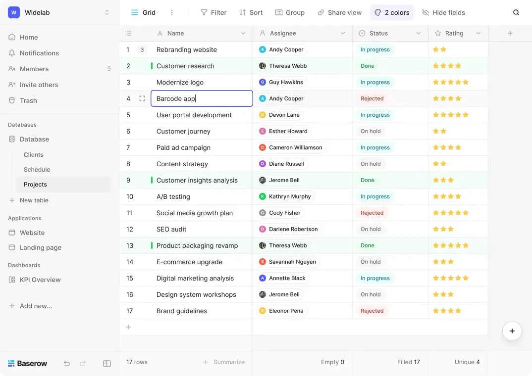 Excel to nie baza danych, a Airtable jest za drogi? Poznaj Baserow.io