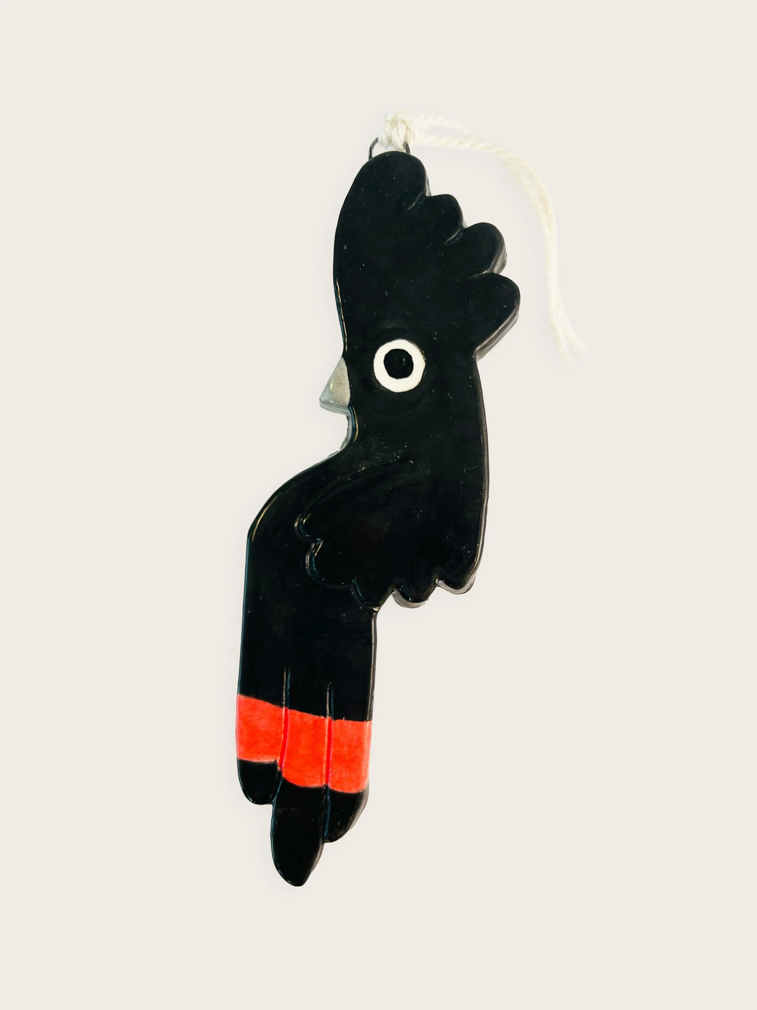 Monsieur Black Cockatoo Hanging Charm
