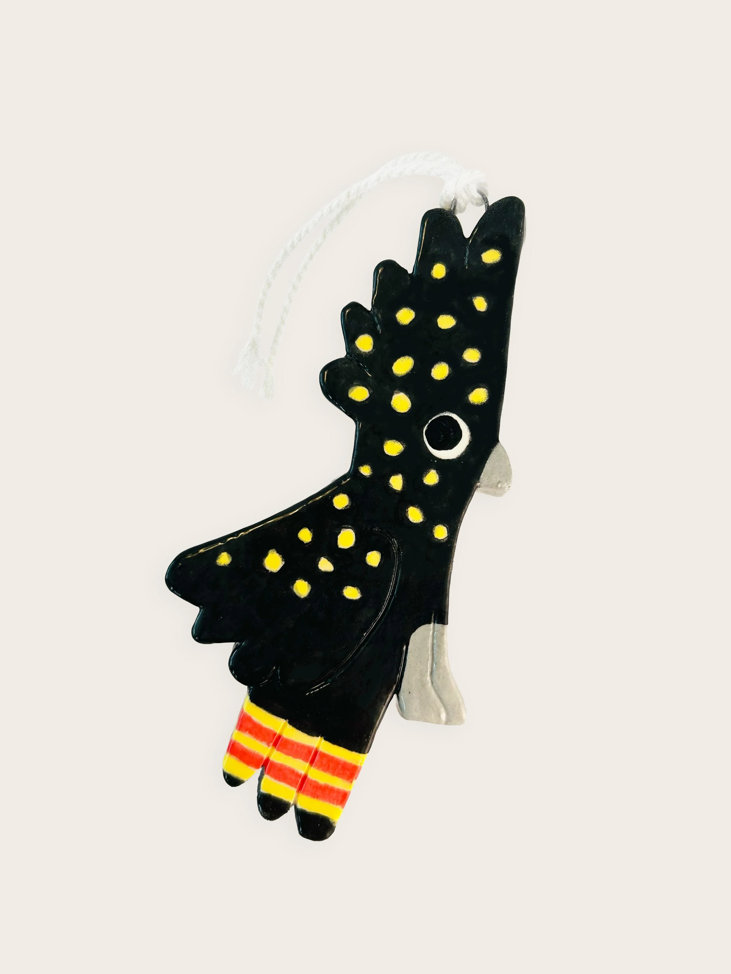 Madame Black Cockatoo Hanging Charm