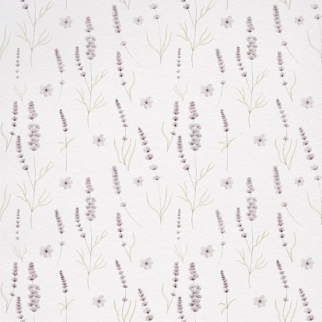 Watercolor lavender, now in the shop.
Soft, seamless, made for quiet, thoughtful designs.

#WatercolorLavender #FloralPattern #PatternDesign