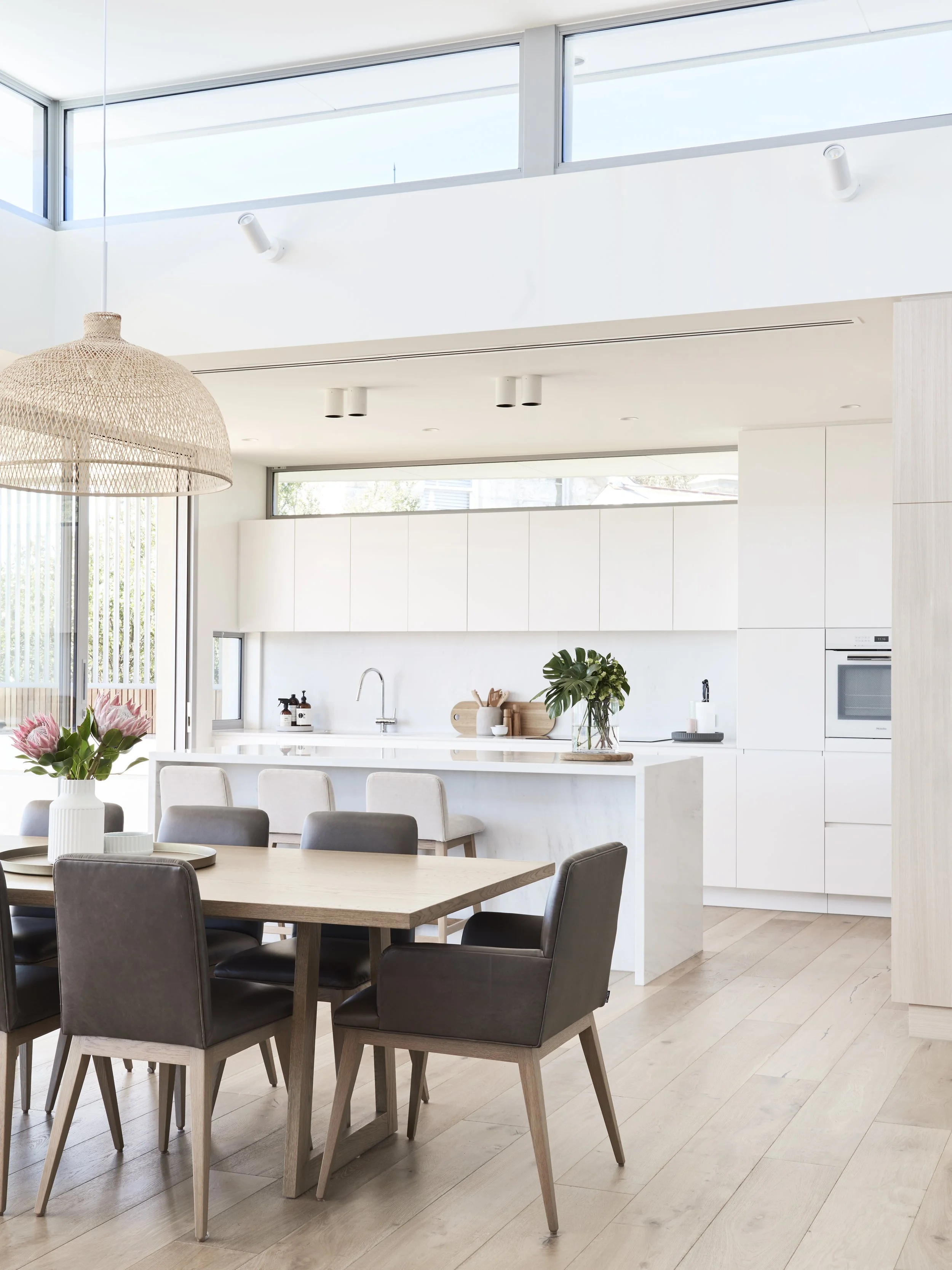 Interior design of kitchen and dining