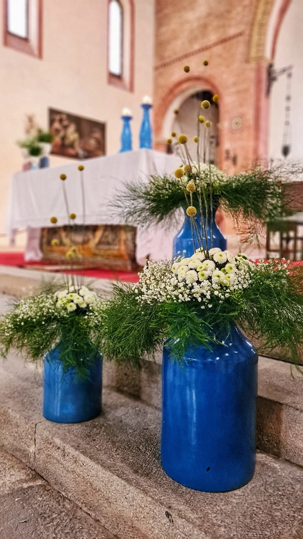 Decorazioni floreali realizzate da Civico vent8 per un allestimento dedicato al Battesimo