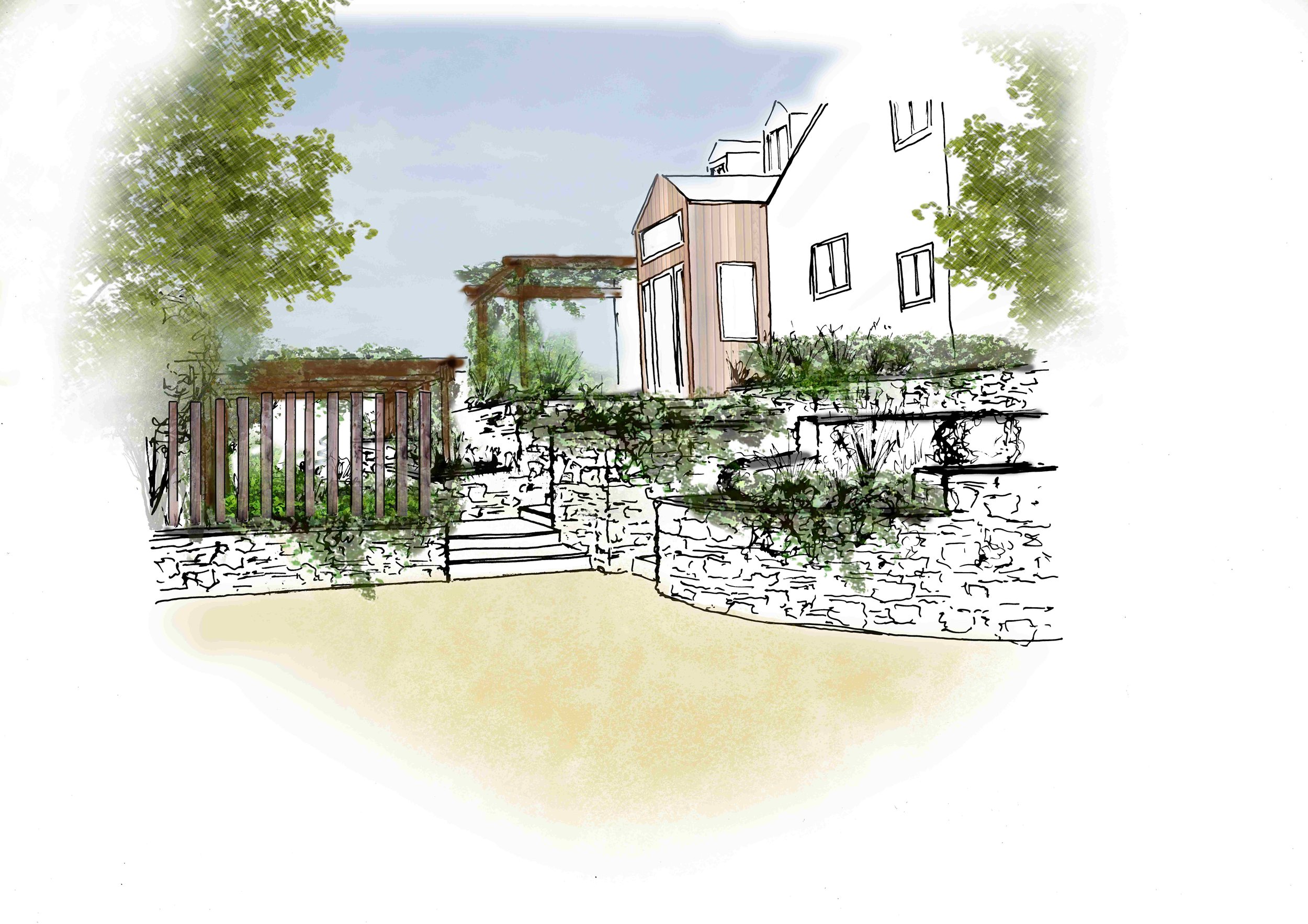 Village Garden - St John, Cornwall