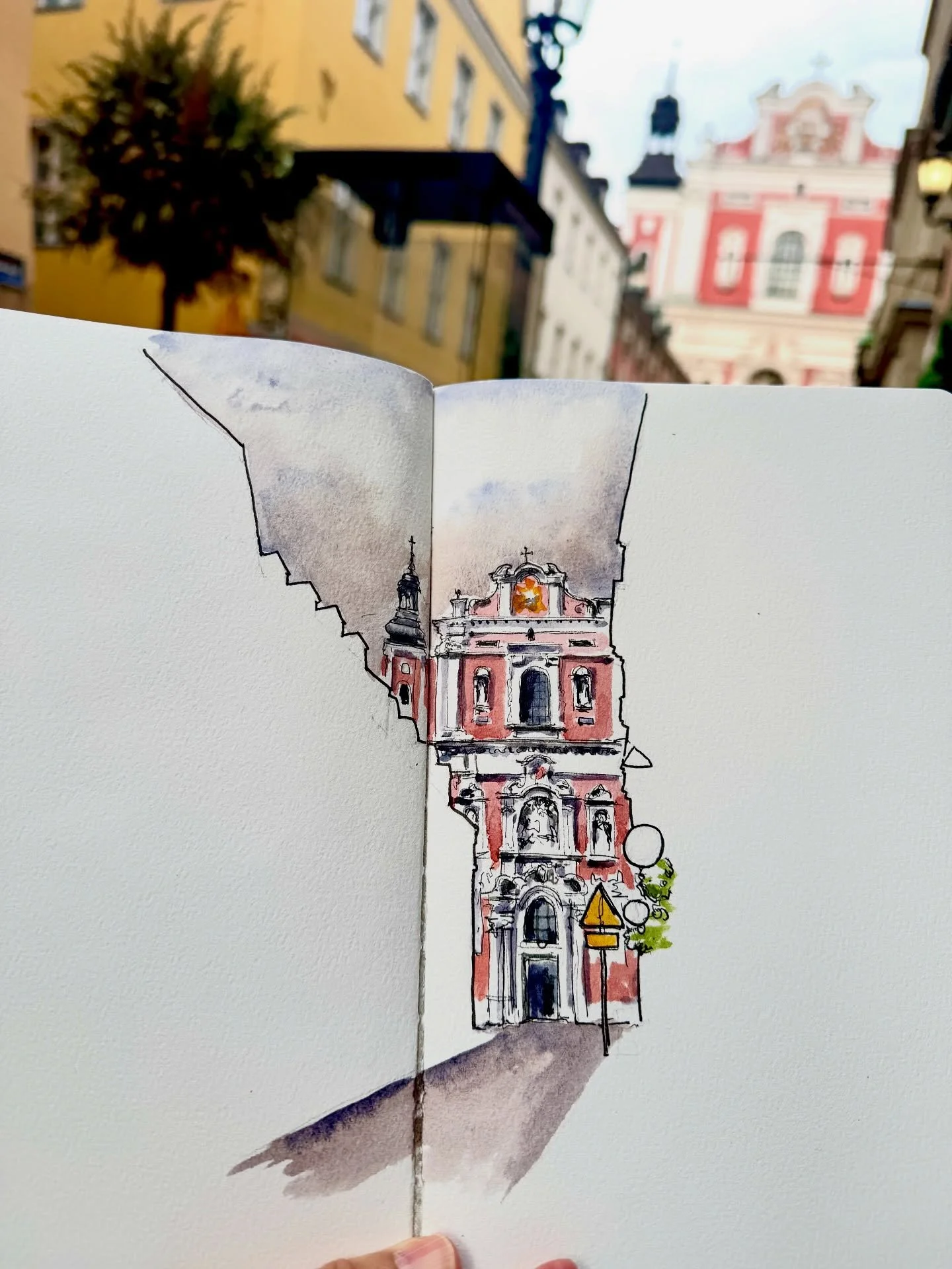 Throwback to my trip in August&mdash;the last sketch I made during the Poznan USK Symposium. It was a chilly day, and we sought warmth with a cup of hot soup at a street-side caf&eacute;. The sketch isn&rsquo;t fully complete, as I was too cold to st
