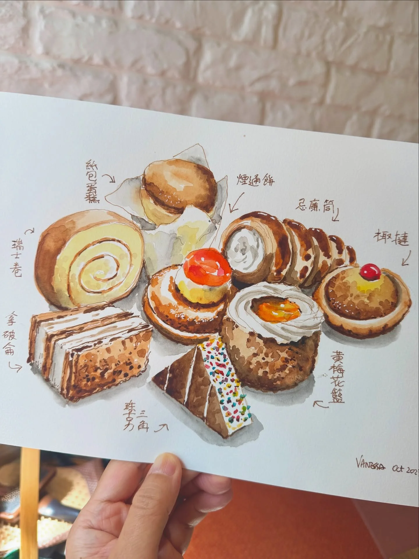 Preparing for my next food sketching workshop, and the theme is Hong Kong nostalgia cakes! How many of these cakes do you recognize? Which one was your favourite as a child?

@paintalleyhk #foodsketch #foodillustrations #workshop #nostalgia #cakes