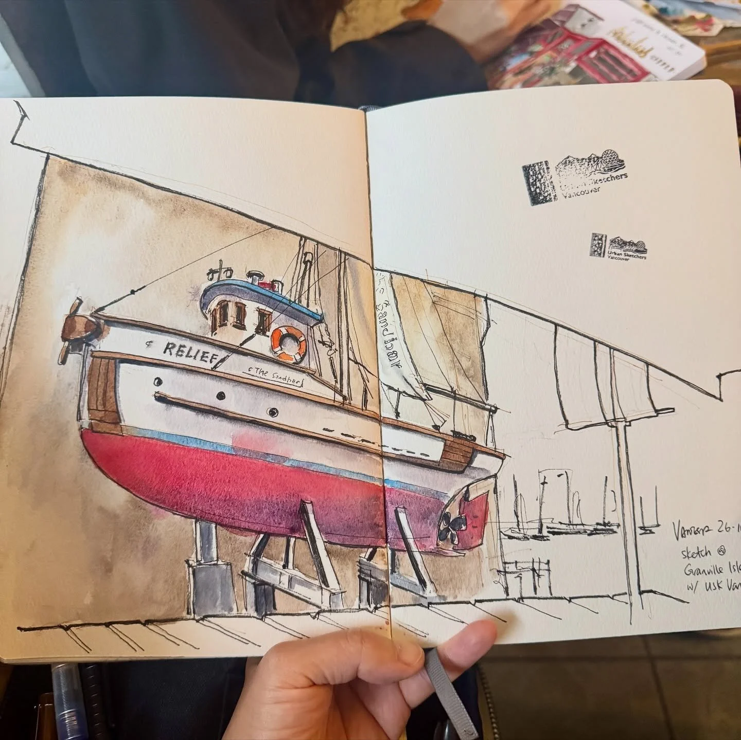 The weather hasn&rsquo;t been great during my short stay in Vancouver, but I&rsquo;m glad that some members of @usk.vancouver took the time to meet me for a quick sketching session. Although we can&rsquo;t sketch outdoors because of the rain and cold