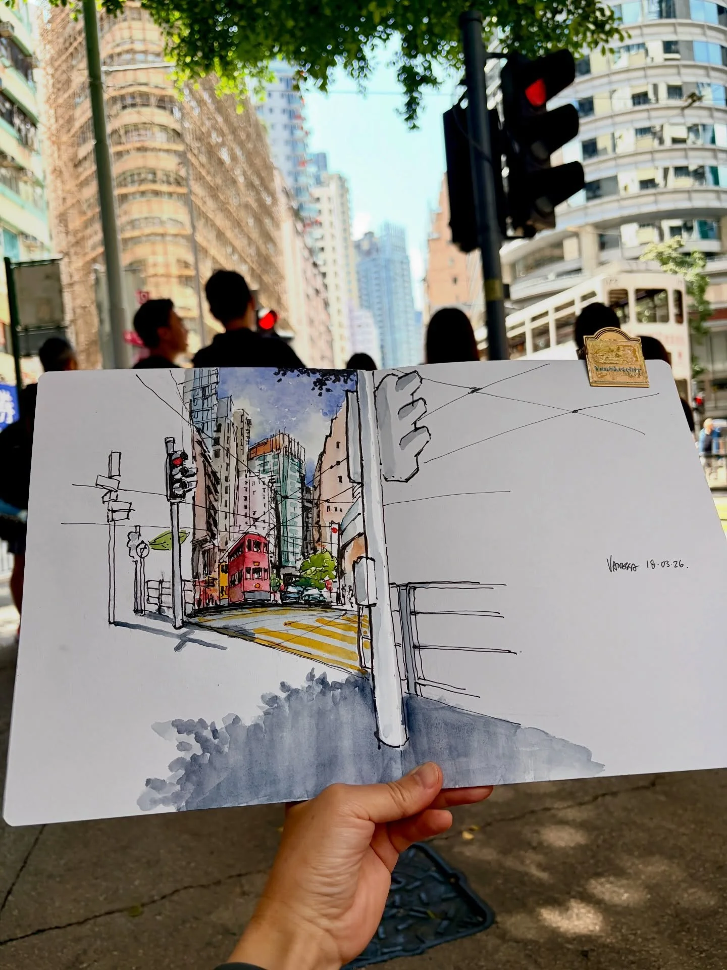 Back in bustling Hong Kong after a relaxing trip to the Cotswolds. I&rsquo;d been sketching quiet villages and cozy cottages&mdash;now it&rsquo;s back to tall buildings, busy streets, and crossroads filled with traffic lights. Back to everyday life a