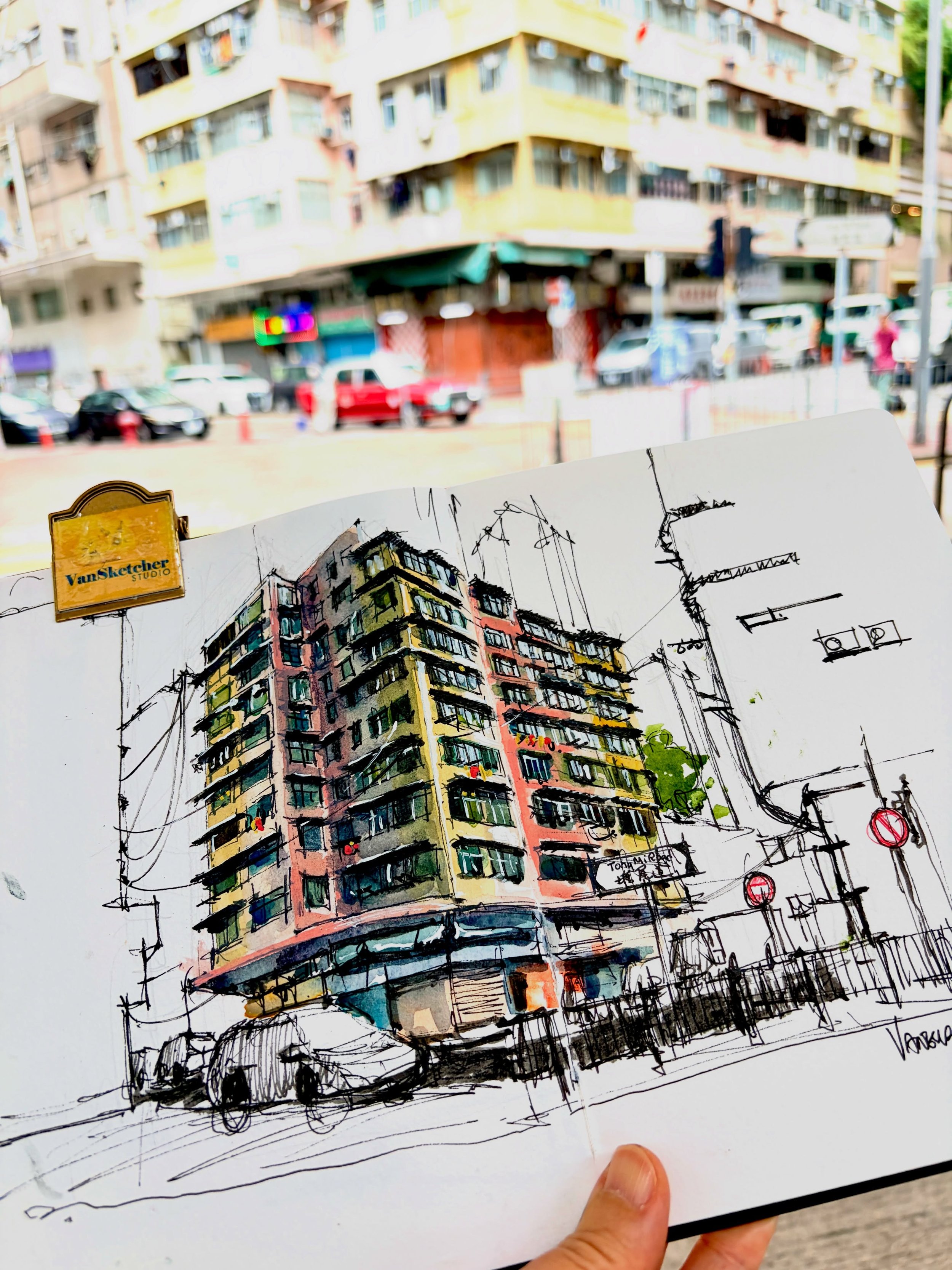 Visiting the neighbourhood of my dad&rsquo;s childhood home. I&rsquo;ve heard him talk about this place many times, yet I had never actually been there myself. Thanks to @drawing.buddies.hk for organising a sketching event in the area&mdash;we took t