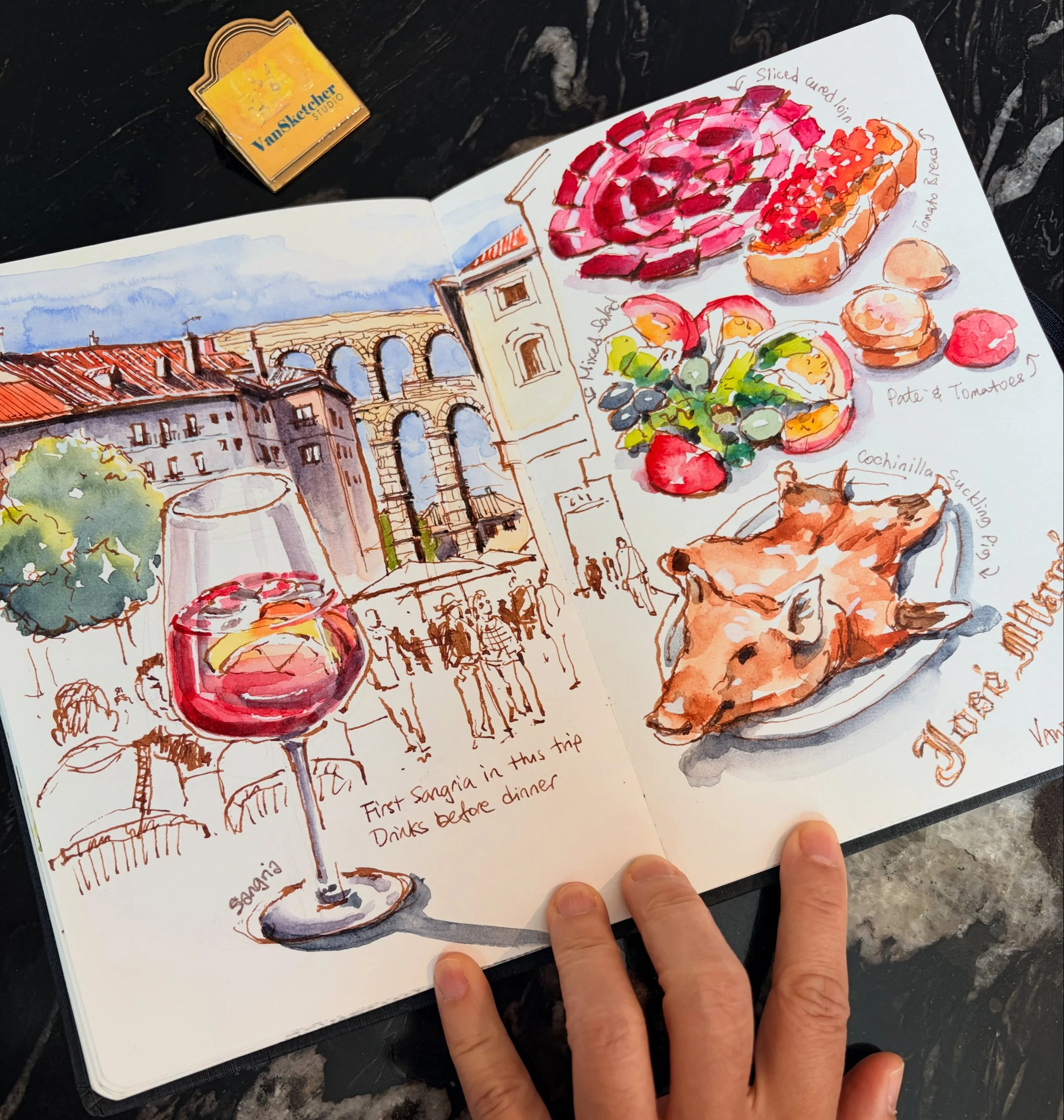 There was so much more to discover in Segovia besides the amazing aqueduct!! It&rsquo;s such a beautiful town&mdash;I wish I&rsquo;d stayed longer. Since dinner and sunset are later here, I had a little extra time to enjoy a glass of sangria and do a