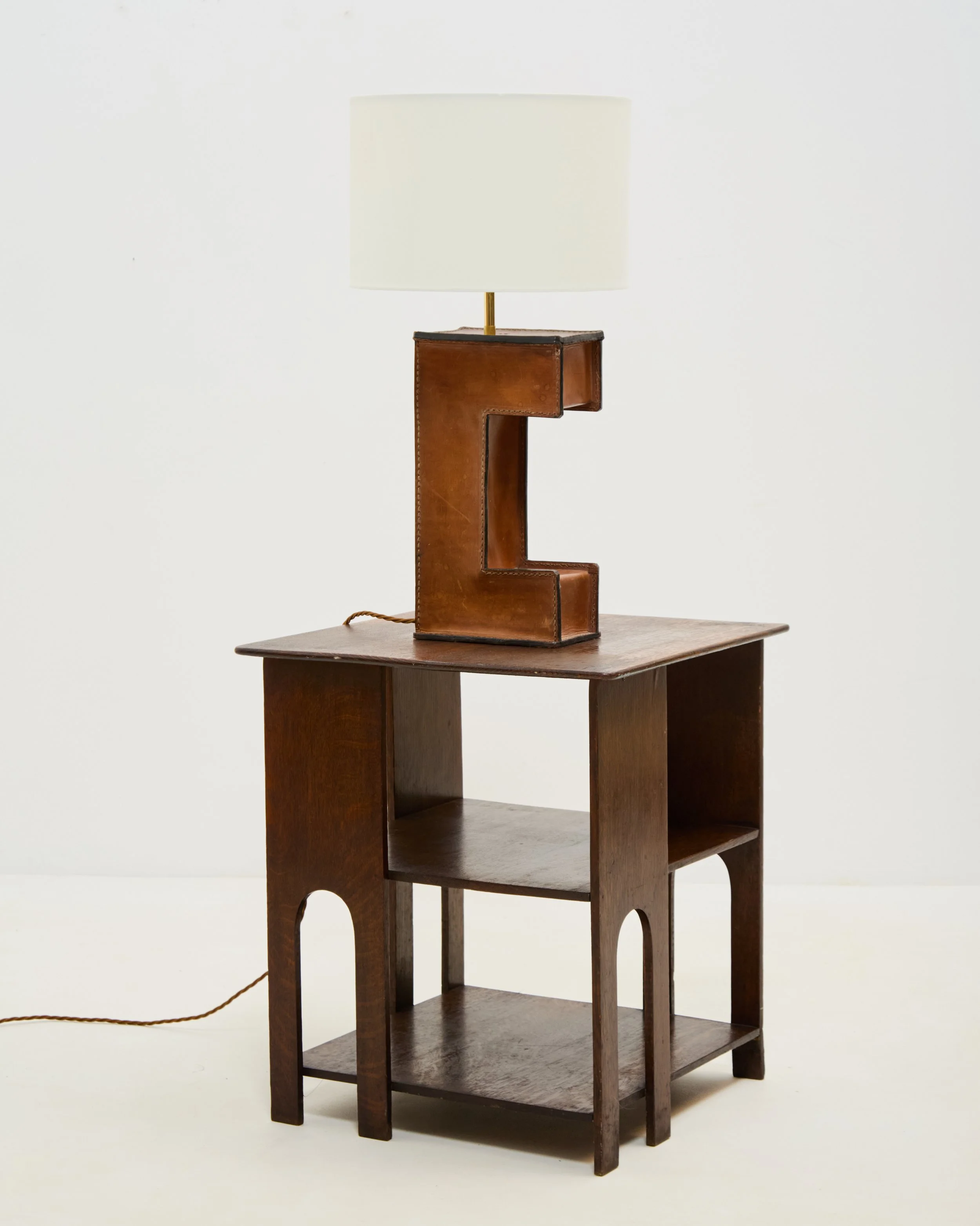 LEATHER TABLE LAMP