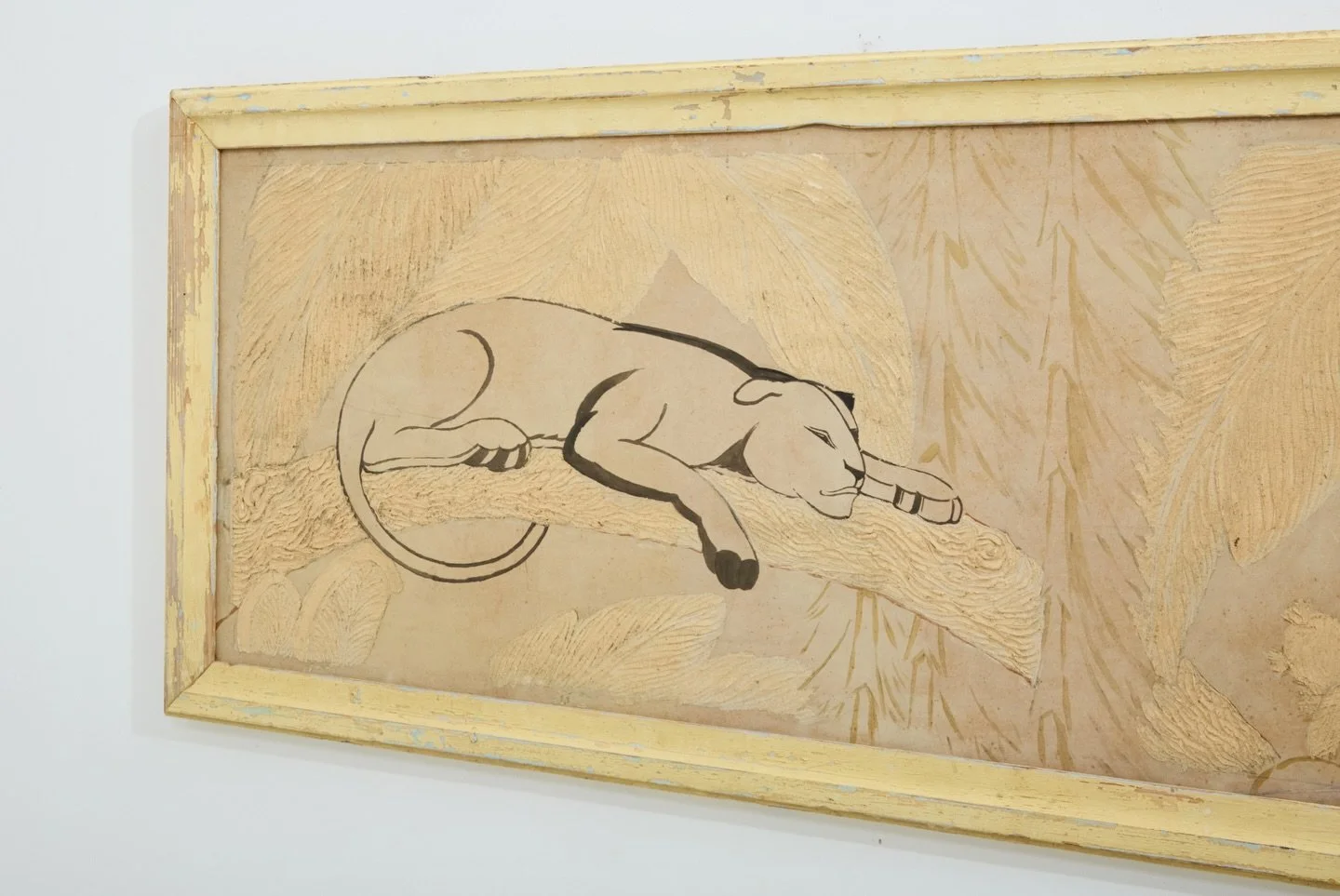 Mixed media panther painting.. French 1920s.

Sold via last week&rsquo;s mail-out. Fresh things coming this Friday too.