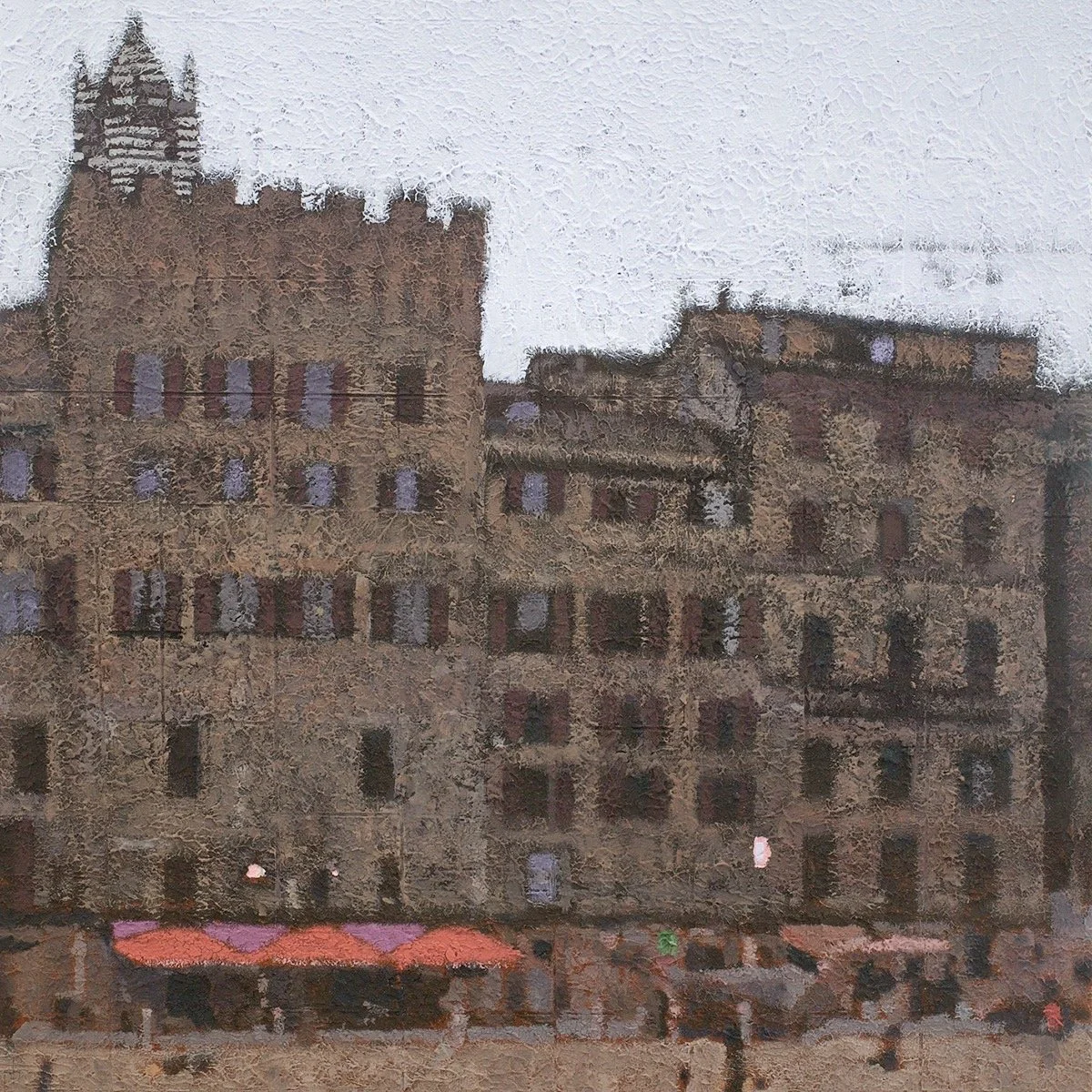 Canopies, the Campo, Siena