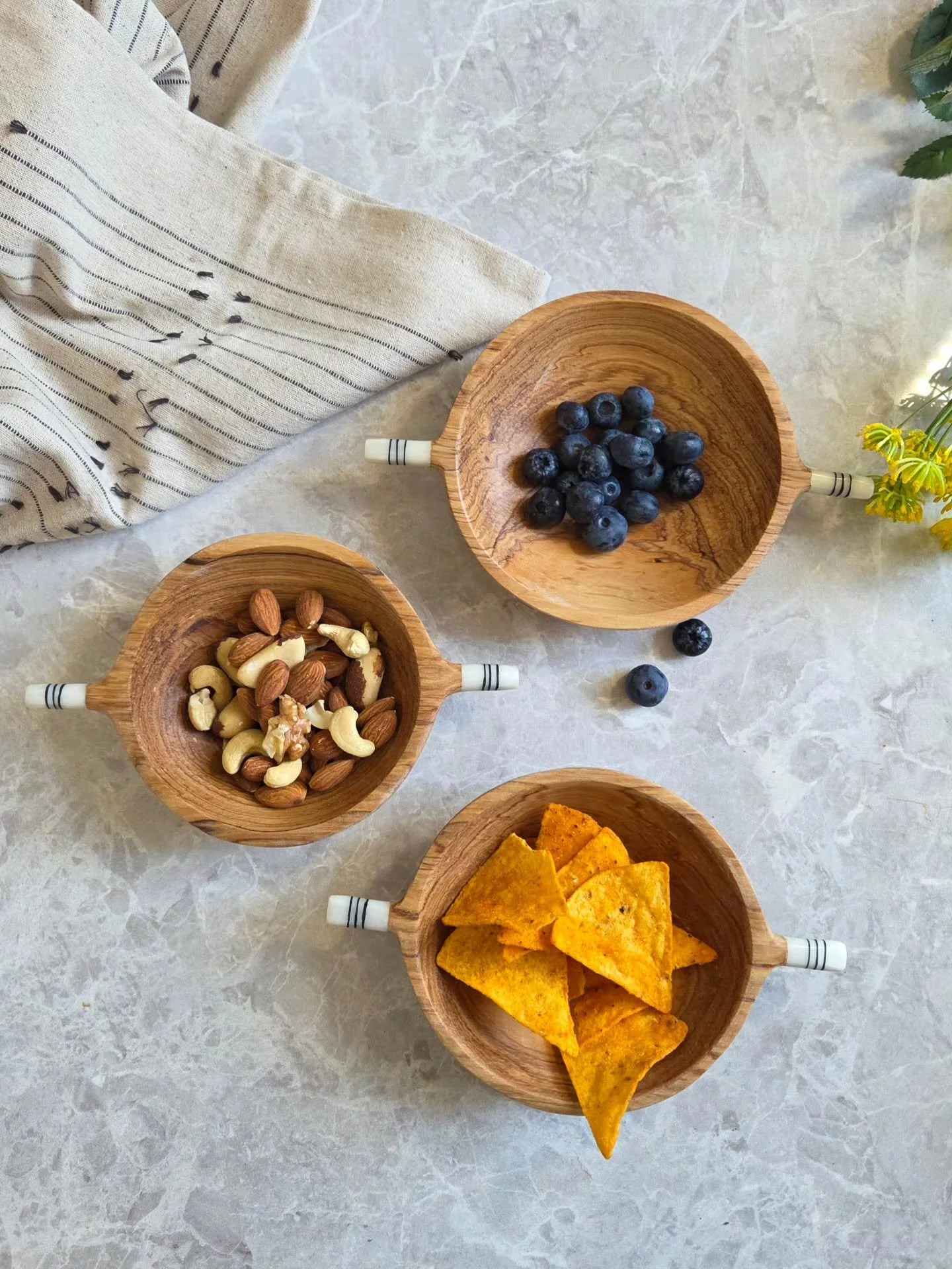 Because basic bowls are cancelled. 🚫

Glass and plastic bowls are OUT!

Hand-carved from sustainable olive wood, our snack bowls turn everyday nibbles into something special.

From olives + dips to after-dinner treats, they&rsquo;re made to be used,