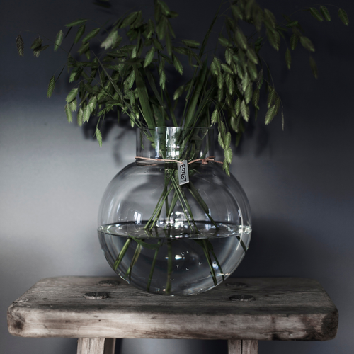ERNST Vase Glas rund H22 (klar) — herzenszucker