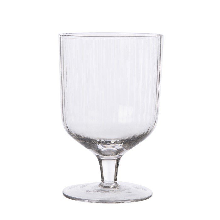 ERNST Trink Glas im 4er Pack (klar | Rillen